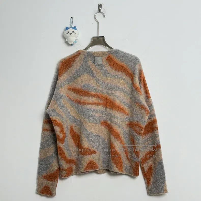 Loewe Loewe Contrast Color Mohair Leather Patch Logo Cardigan Size S / US 4 / IT 40 - 2 Thumbnail