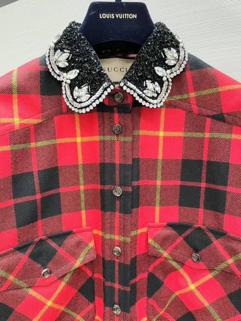 Gucci Gucci Wool plaid shirt Size S / US 4 / IT 40 - 5 Thumbnail