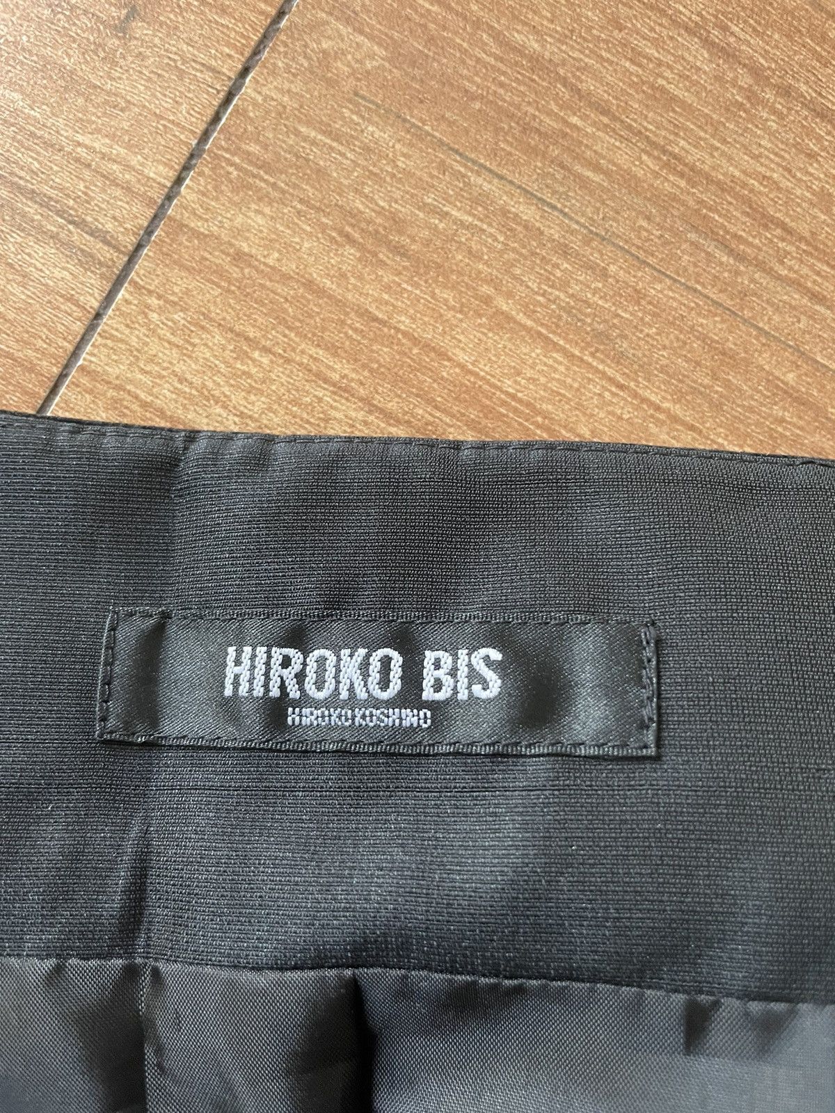 Hiroko Koshino Homme Hiroko BIS Black Pleated Skirt Size 29" - 4 Thumbnail