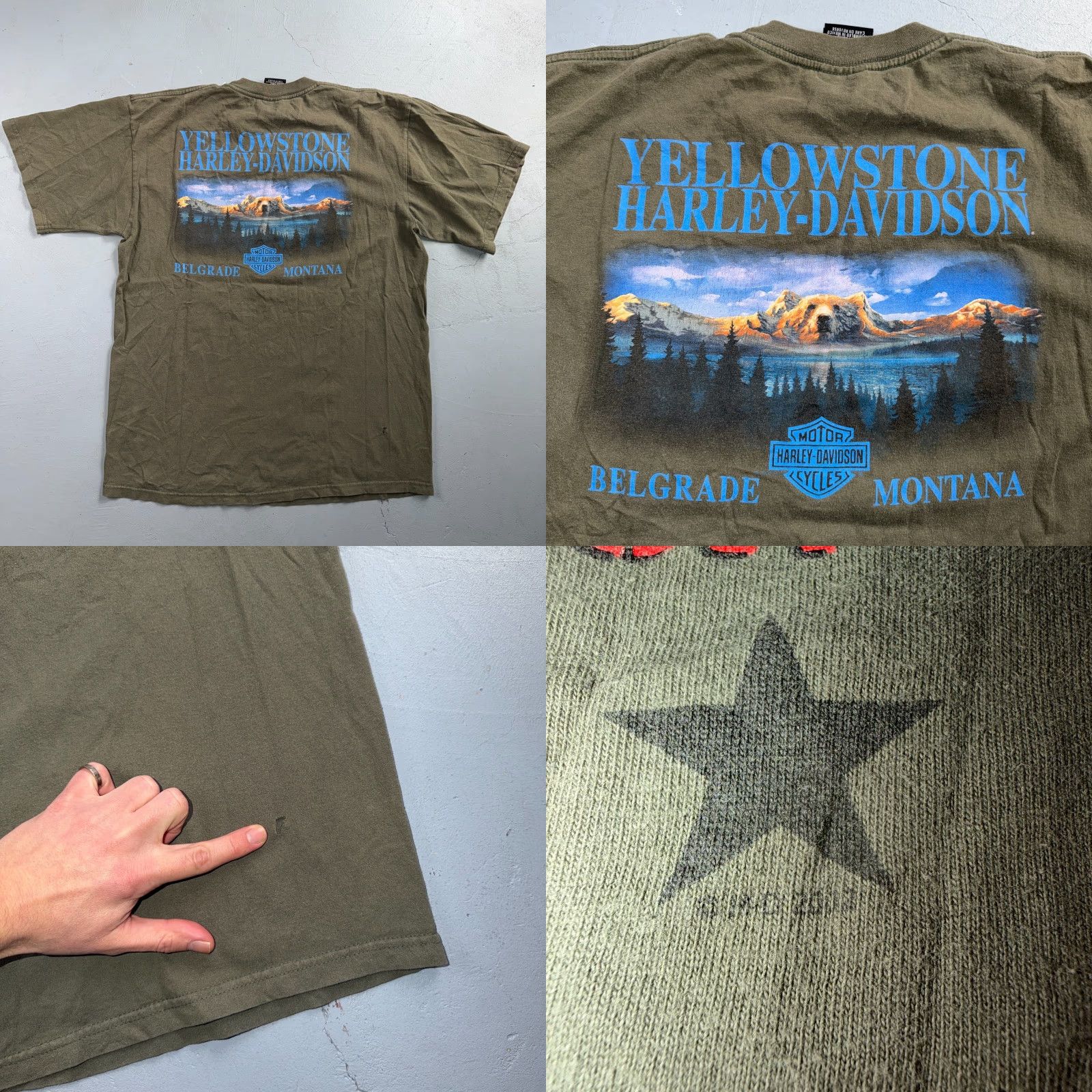 Harley Davidson VINTAGE Harley-Davidson Shirt XL Men Green Solid Graphic Print 80s 90s Motorcycle T-Shirt Size US XL / EU 56 / 4 - 8 Thumbnail