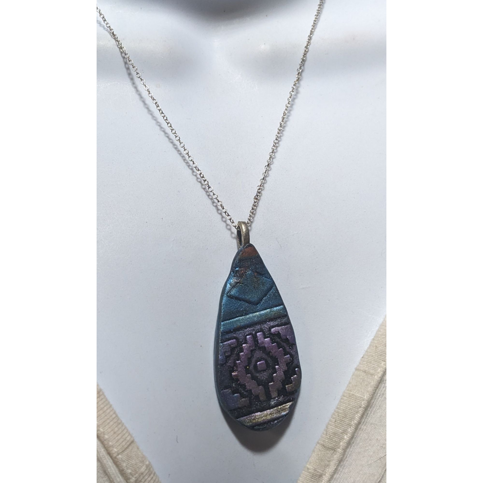 Other Handmade Southwestern Style Metallic Teardrop Necklace Size ONE SIZE - 7 Thumbnail
