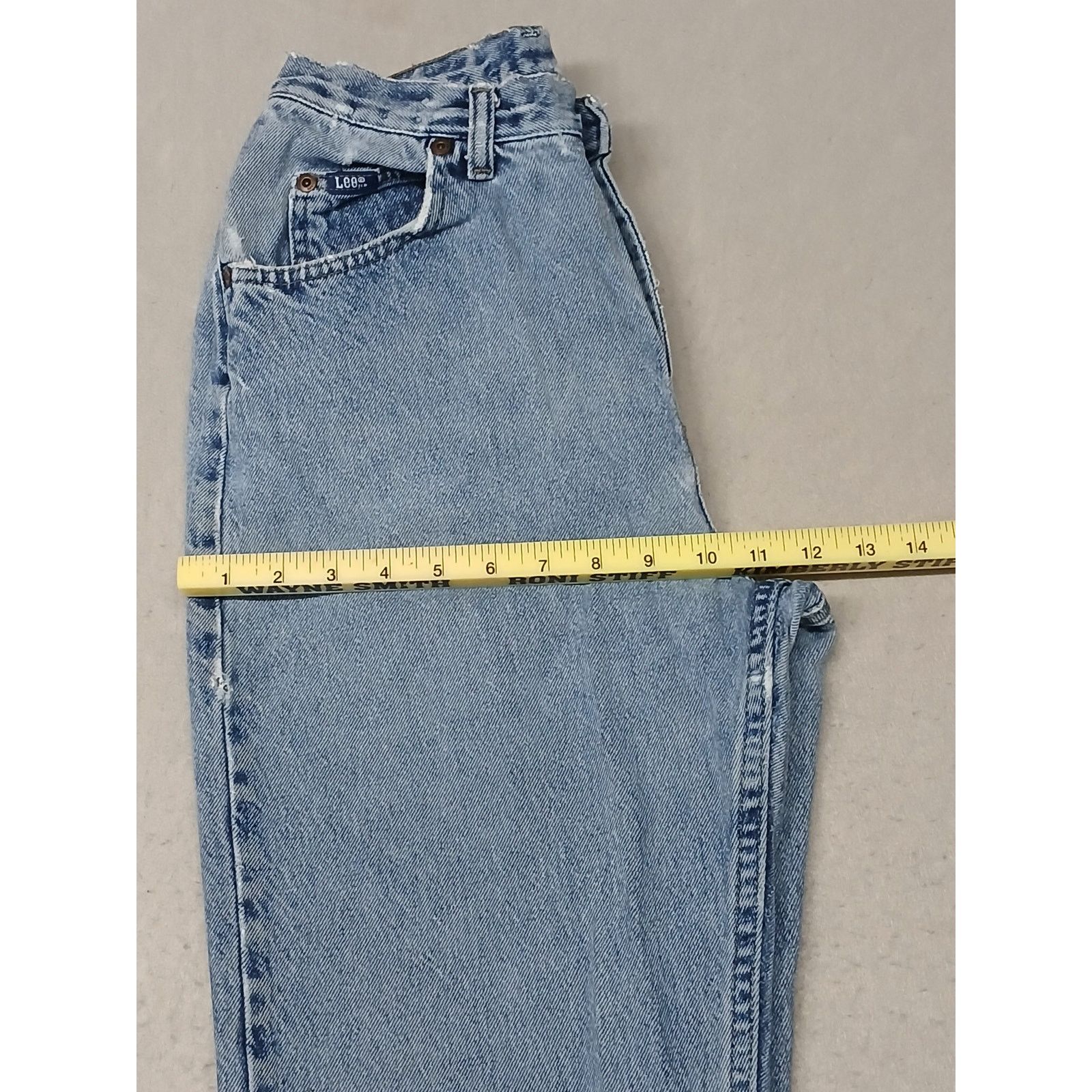 Lee Lee (10L) Vintage High Rise Tapered Leg Blue Denim Jeans Size 32" / US 10 / IT 46 - 5 Thumbnail