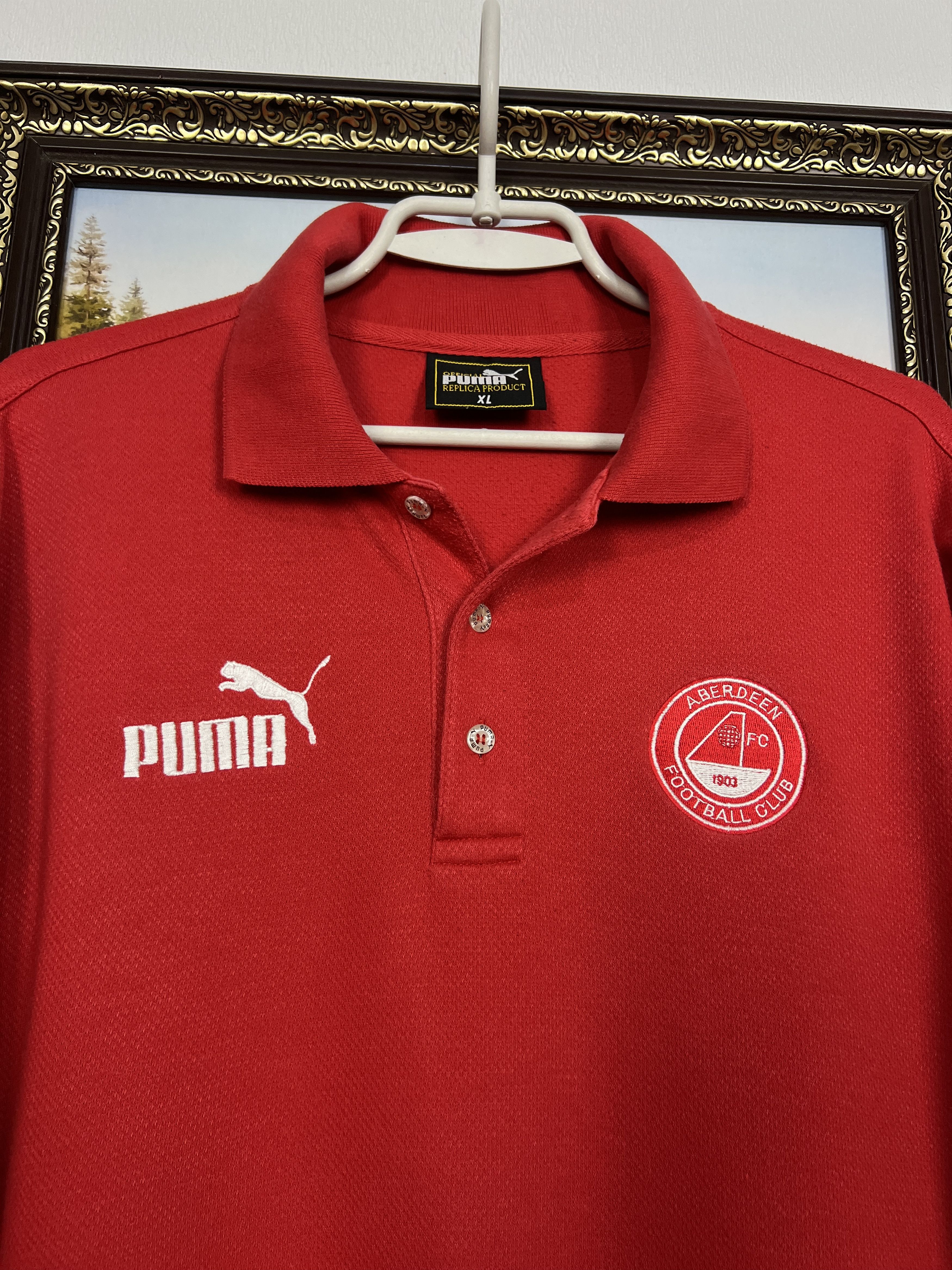 Puma Vintage Aberdeen Football Train Polo Shirt Soccer Jersey Size US XL / EU 56 / 4 - 3 Thumbnail