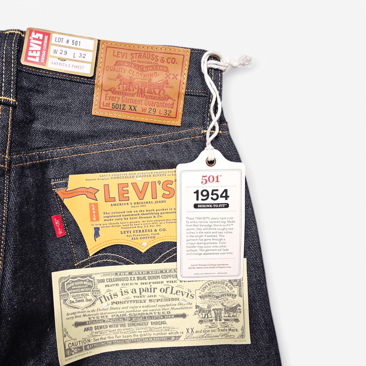Levi's Vintage Clothing Levi's Vintage Clothing 1954 501 Selvedge Big E Japan Made Size US 29 - 8 Thumbnail