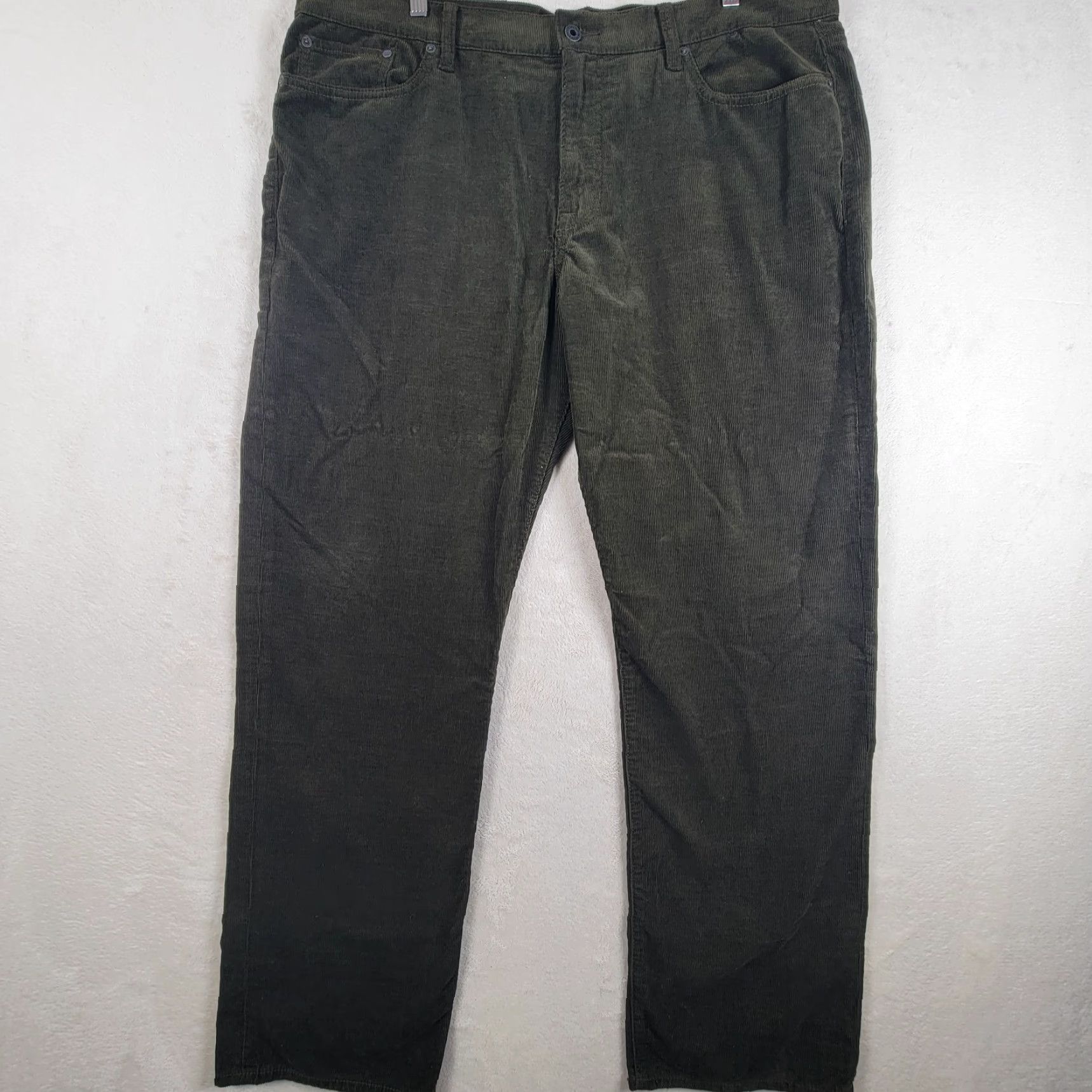 Lucky Brand Lucky Brand Pants Men 40x32 Green Corduroy Casual Straight Leg 90s Preppy Hipster Fall Winter Spring Mens Size US 40 / EU 56 - 2 Thumbnail