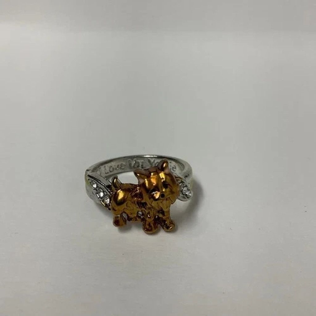 The Unbranded Brand NWT Yorkie Yorkshire Terrier Dog Rings Souvenir Size 10(3in) Size ONE SIZE - 4 Thumbnail