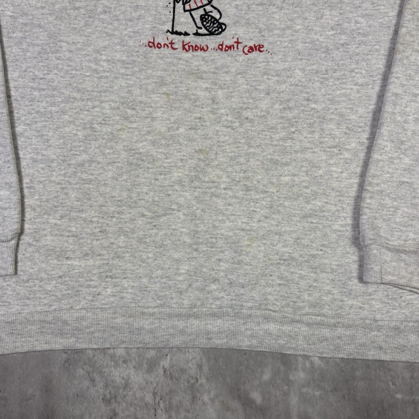 Tultex VINTAGE Negatude Dude Art Promo Sweatshirt Dont Know Dont Care Raglan Adult XL gray Nike? Size US XL / EU 56 / 4 - 7 Thumbnail