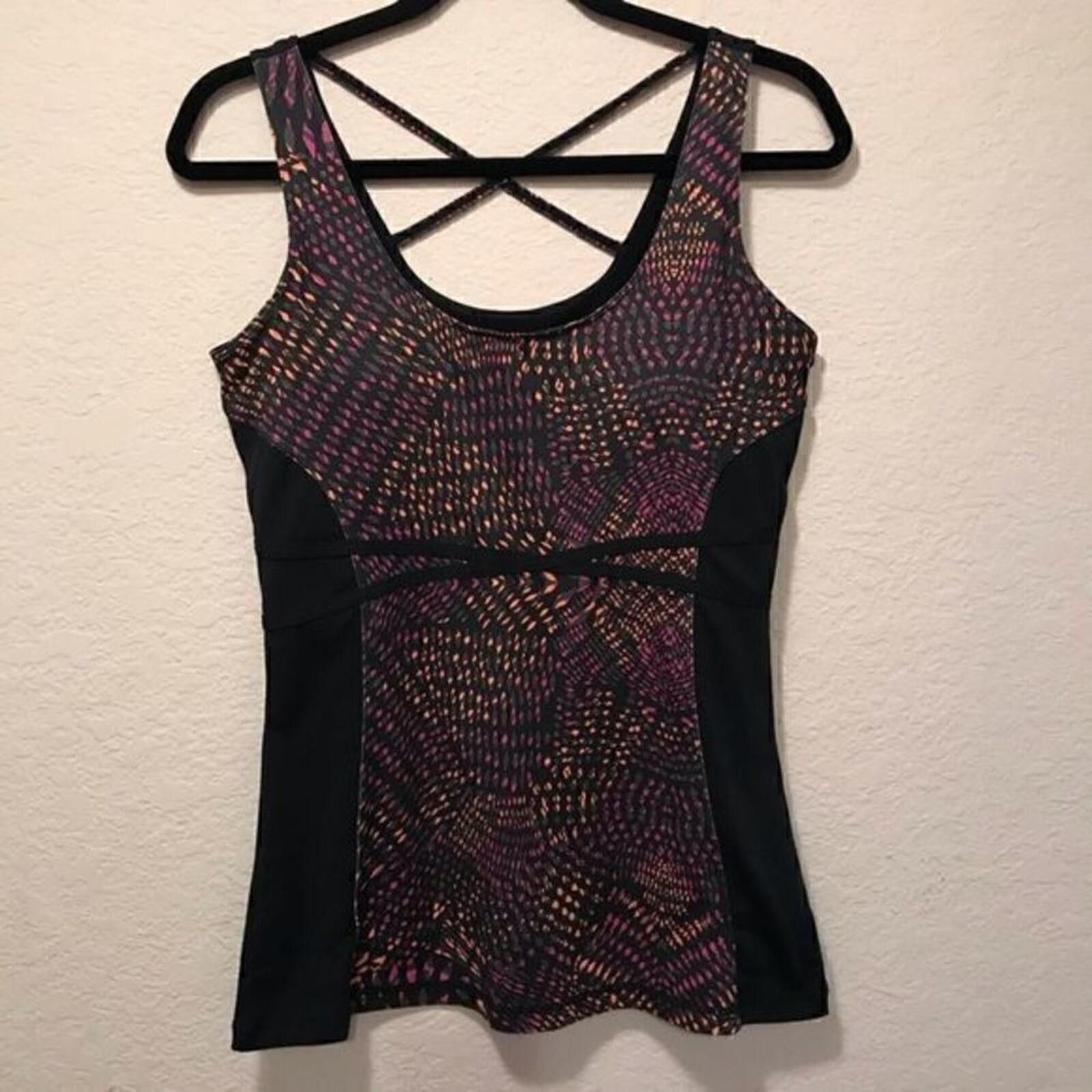 Other Athleta Printed Tank Top with Crisscross Back Size S / US 4 / IT 40 - 3 Thumbnail
