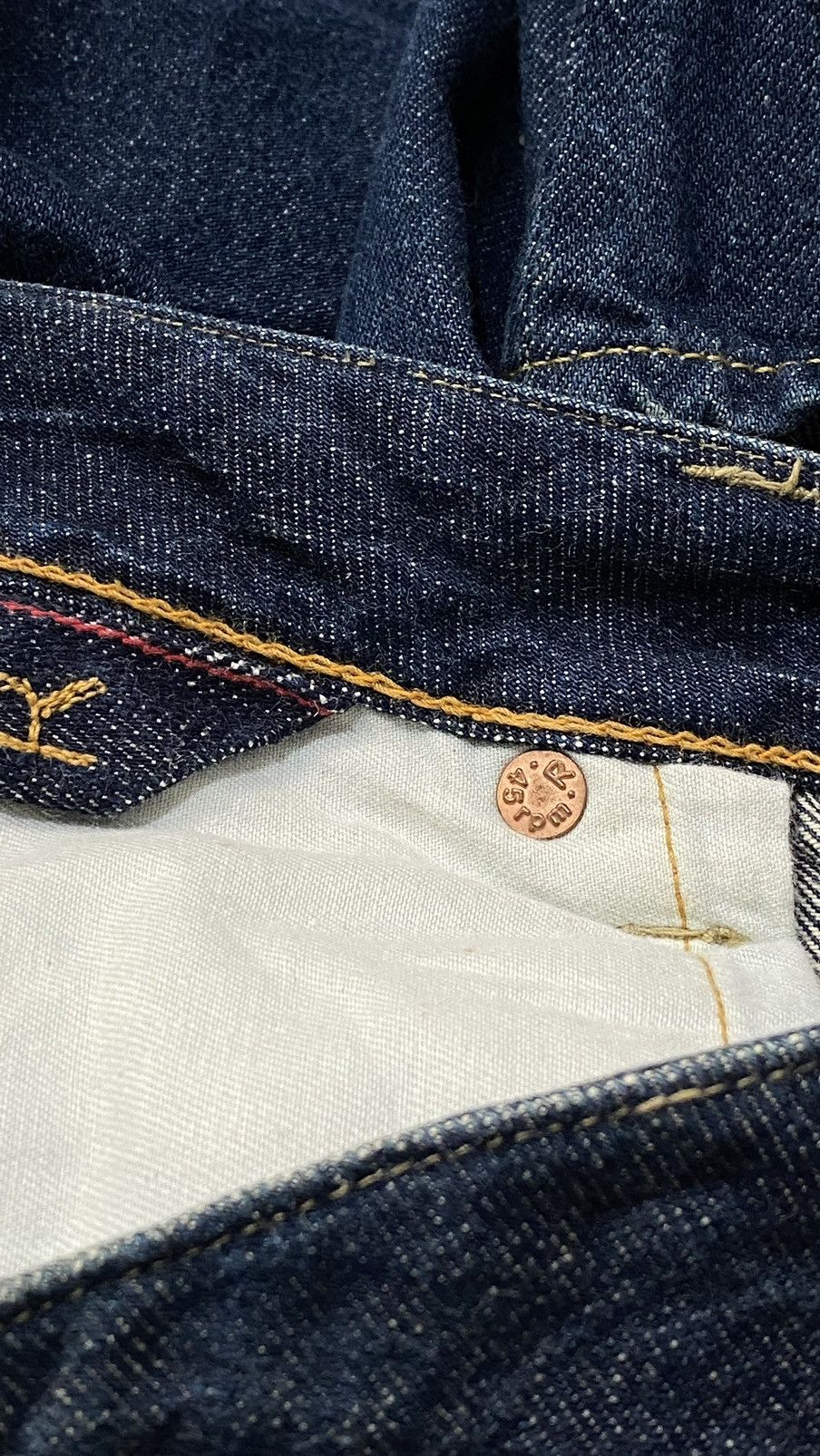 45rpm jeans denim selvedge faded