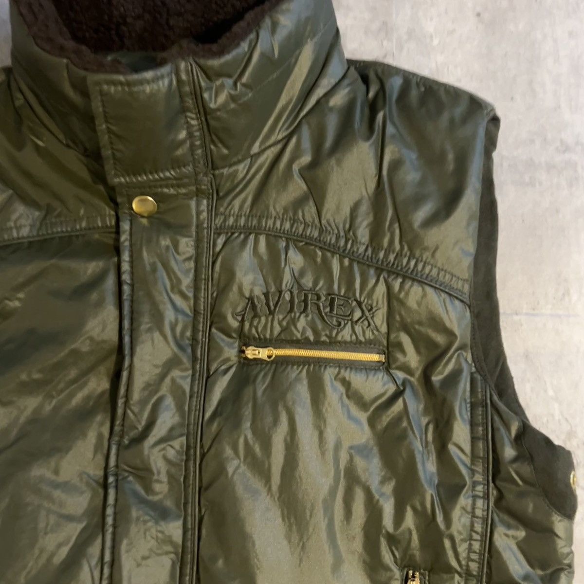 Avirex avirex embroidered army green puffer vest Size US L / EU 52-54 / 3 - 4 Thumbnail