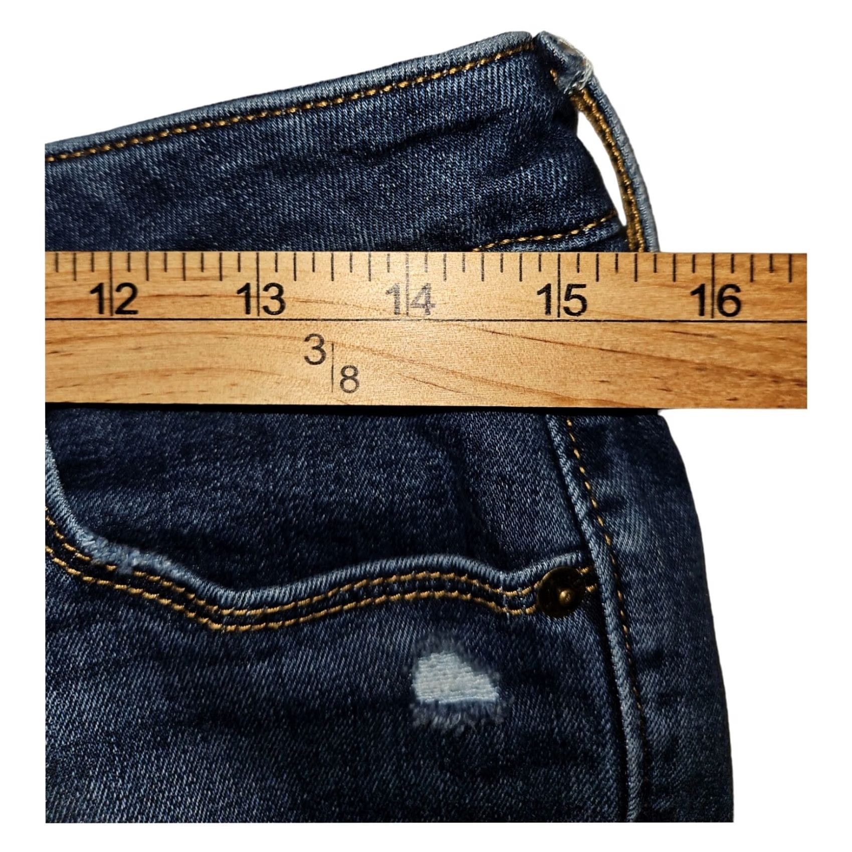 Old Navy Old Navy Pop Icon Skinny Jeans Women's 6 Denim Blue Distressed Stretch 5-Pocket Mid Rise Inseam 28 Fashion City Hipster Preppy Womens Size 28" / US 6 / IT 42 - 4 Thumbnail