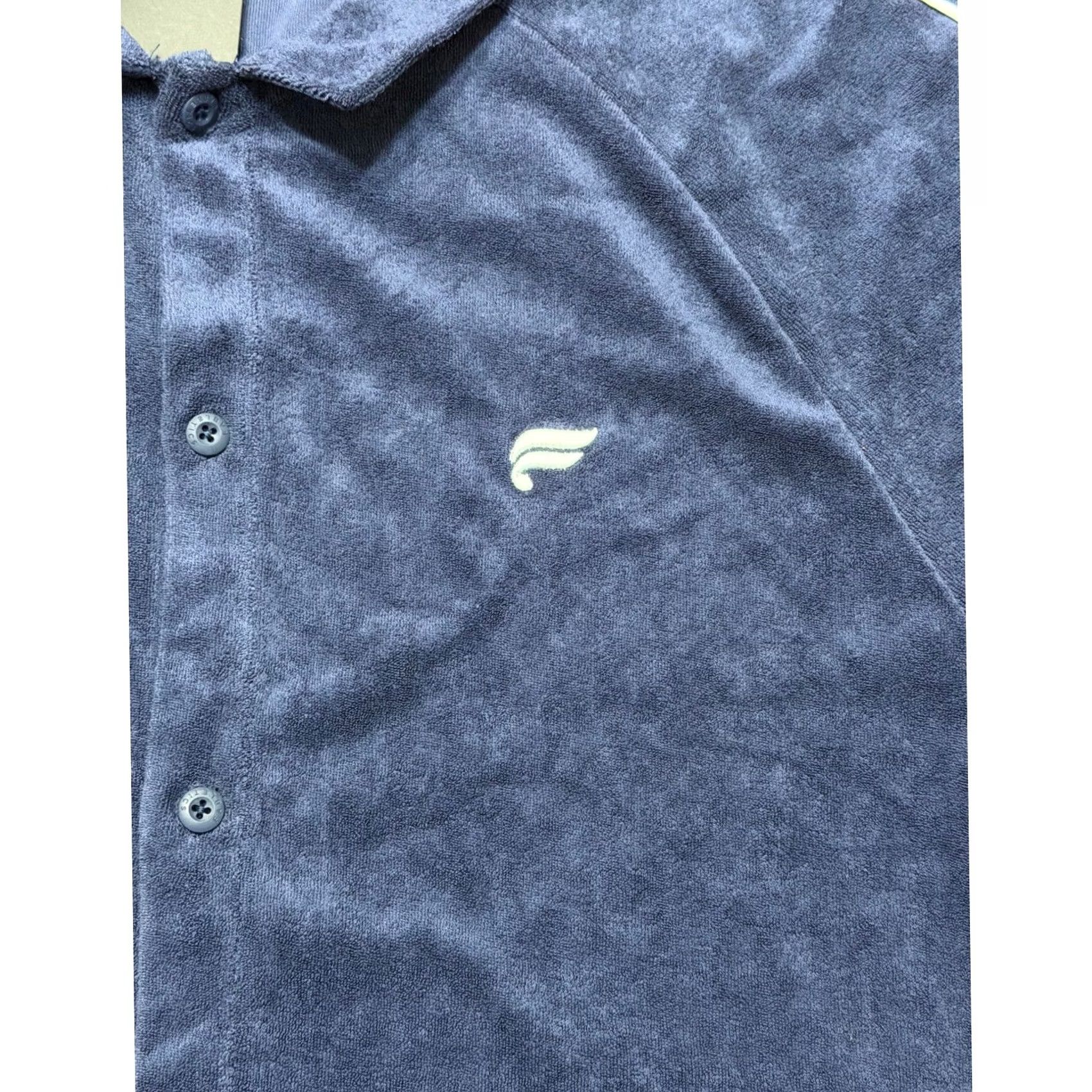 Fabletics Fabletics The Island Terry Button Up Shirt Mens Sz L Navy Blue Short Sleeve NEW Size US L / EU 52-54 / 3 - 3 Thumbnail