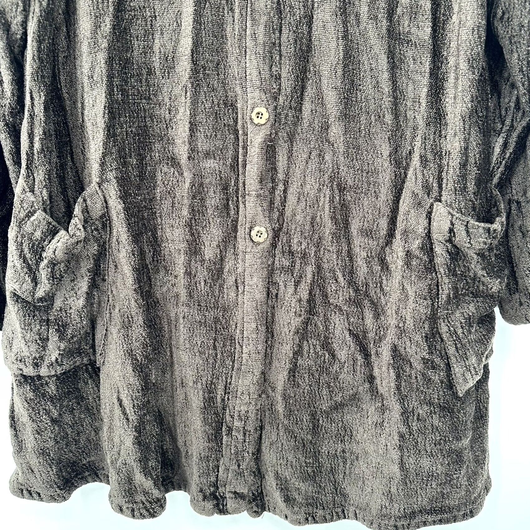 Vintage Kleen Brown Chenille Cardigan Jacket Womens XL Button Front Long Sleeve Pocket Size XL / US 12-14 / IT 48-50 - 4 Thumbnail