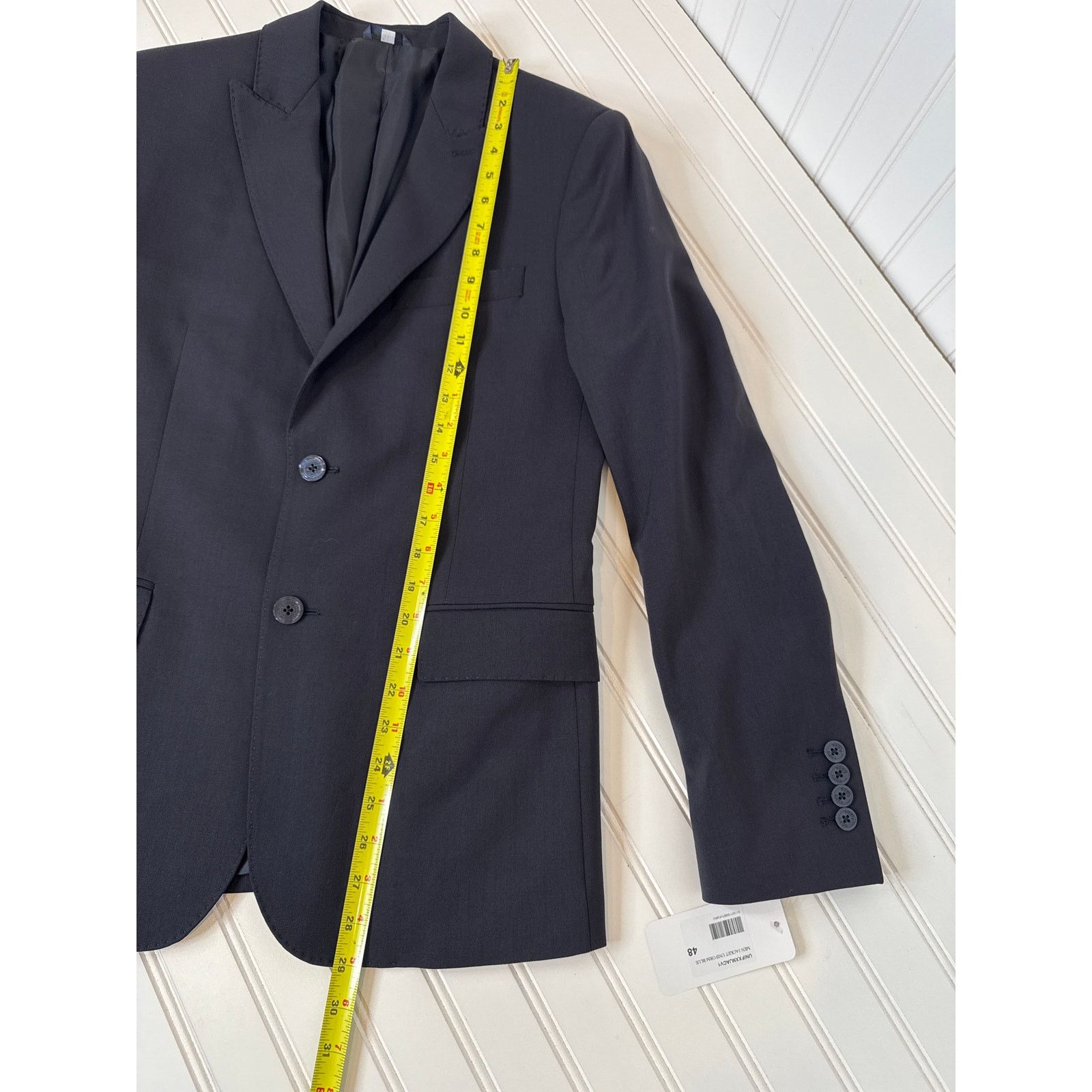 Tod's Tod’s Mens Navy Blue Wool Blazer Single Breasted Suit Sz 48 Size US M / EU 48-50 / 2 - 2 Thumbnail