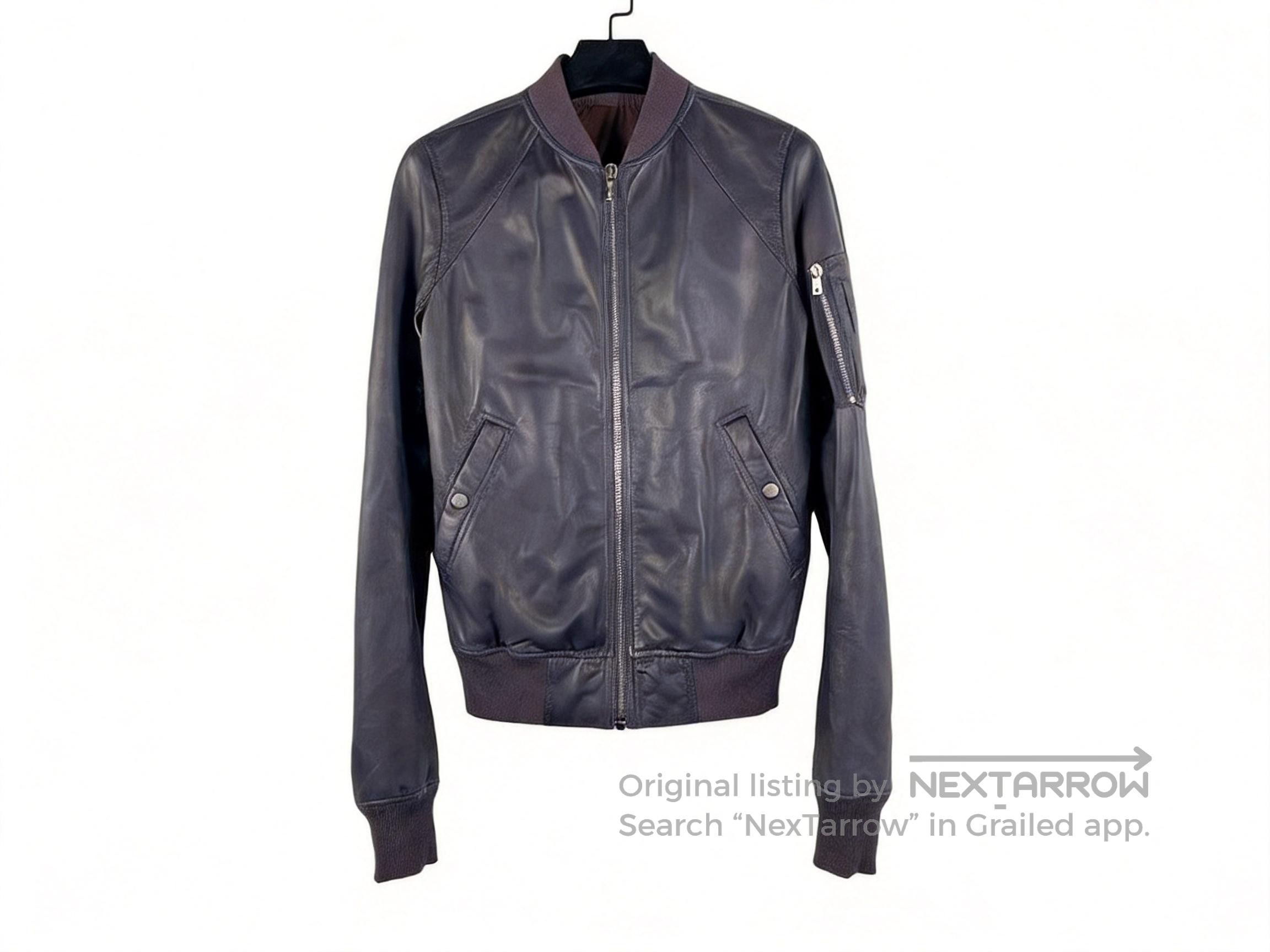 Rick Owens Rick Owens Acid Leather Raglan Jacket Performa fw20