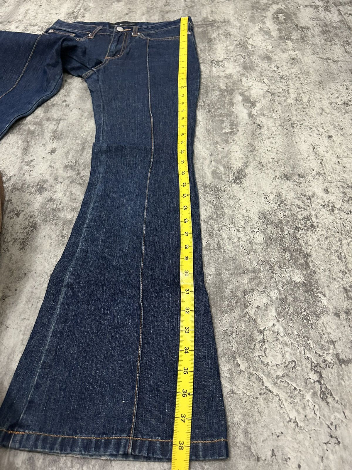 If Six Was Nine × Japanese Brand × Vintage Vintage Jouer aux echecs Flare Jeans Size 28" / US 6 / IT 42 - 17 Thumbnail