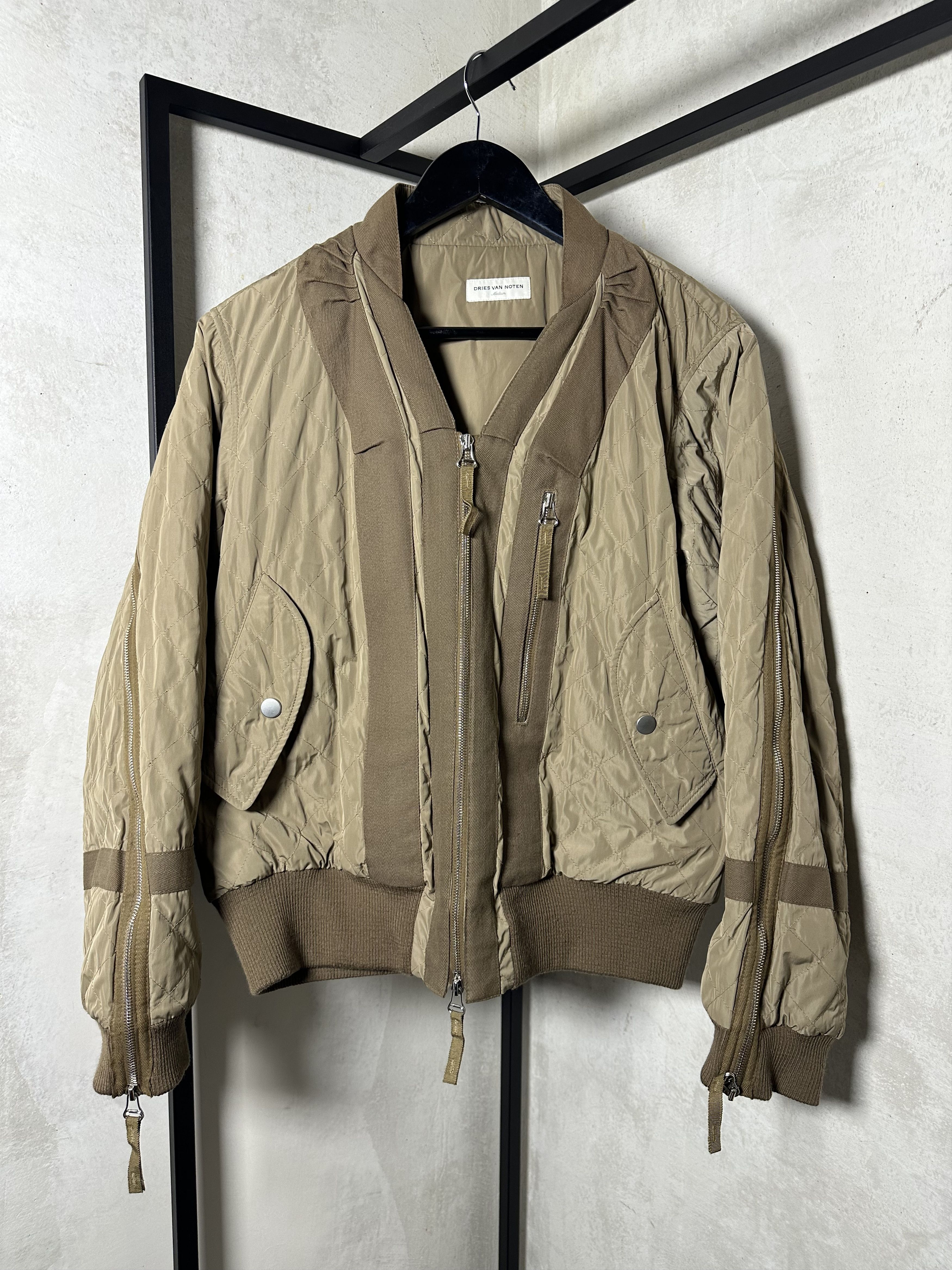 Dries Van Noten ULTRA RARE Dries Van Noten 14AW Nylon Back Zip Bomber Jacket Size US M / EU 48-50 / 2 - 1 Thumbnail