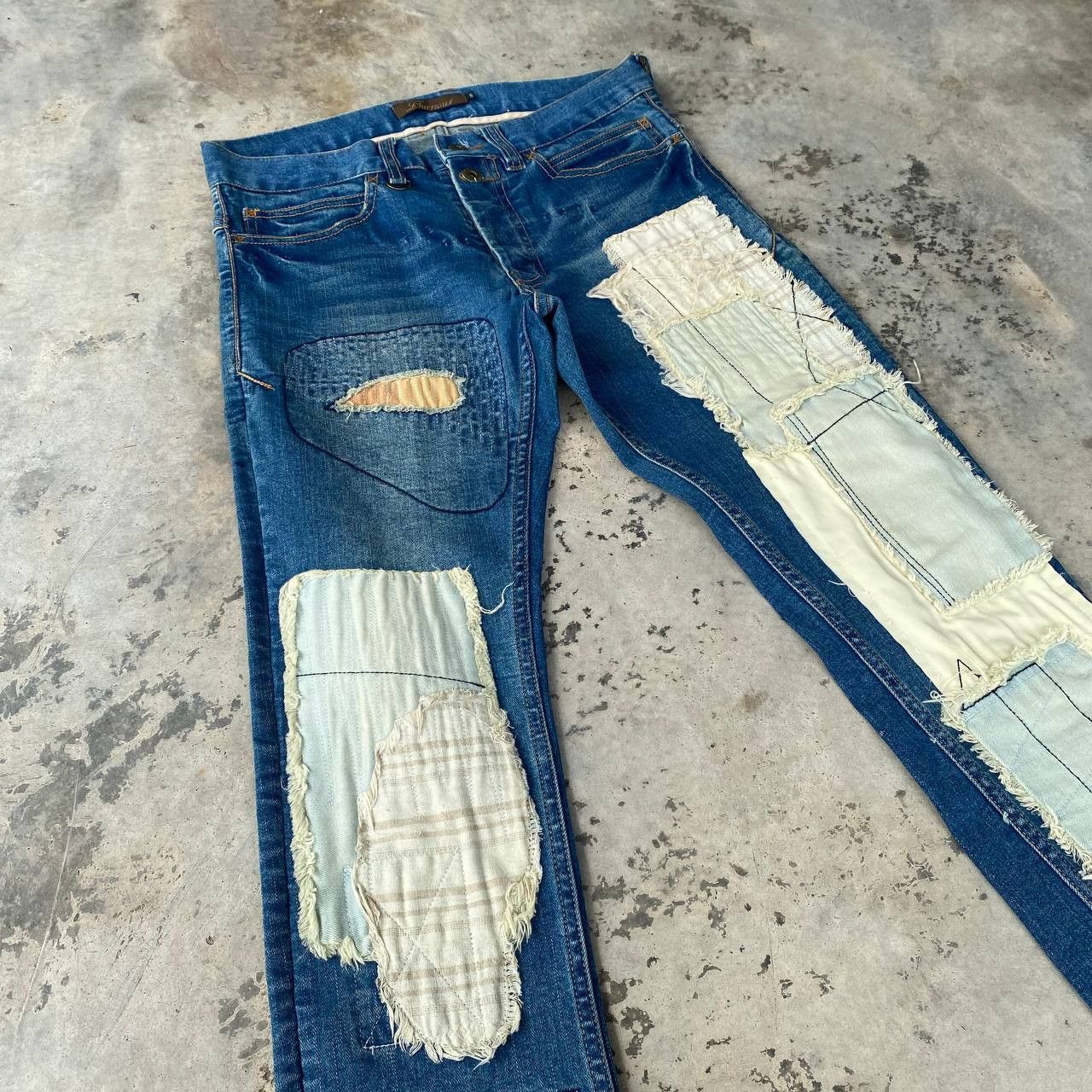 Japanese Brand JAPANESE BURN OUT BLUEWASH DISTRESSED BORO REWORKED DESIGN Size US 28 / EU 44 - 7 Thumbnail