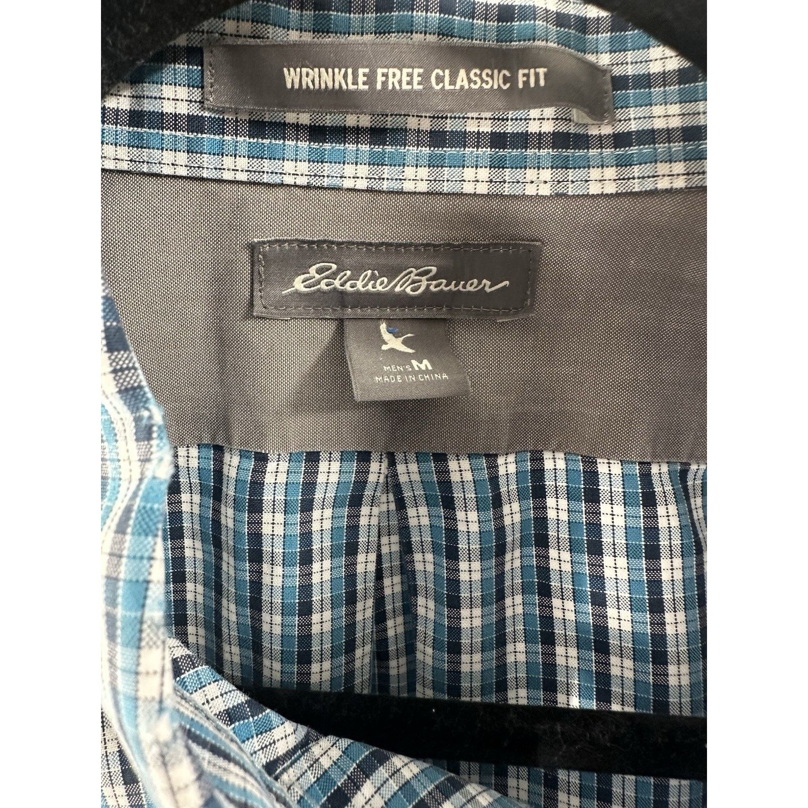 Eddie Bauer Eddie Bauer Sz M Wrinkle Free Classic Fit Long Sleeve Shirt Size US M / EU 48-50 / 2 - 2 Thumbnail
