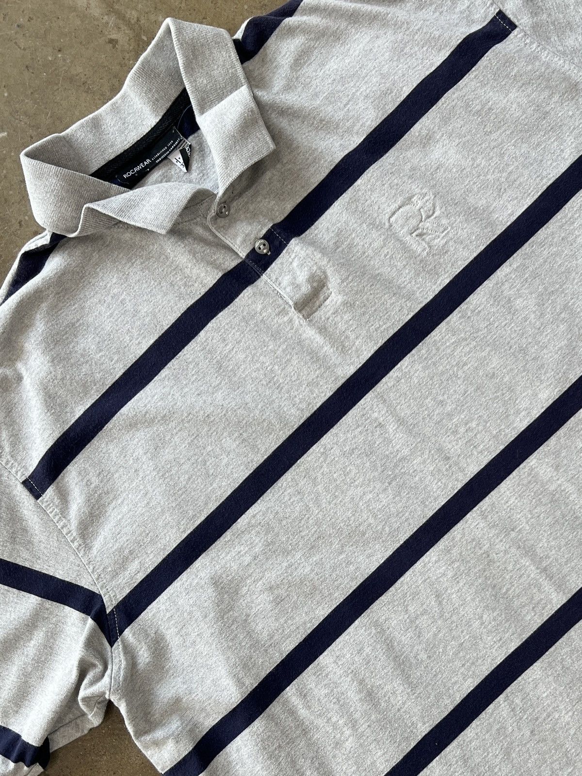Rocawear × Vintage Vintage Y2K Rocawear Stripe Polo Shirt 3XL Size US XL / EU 56 / 4 - 1 Thumbnail