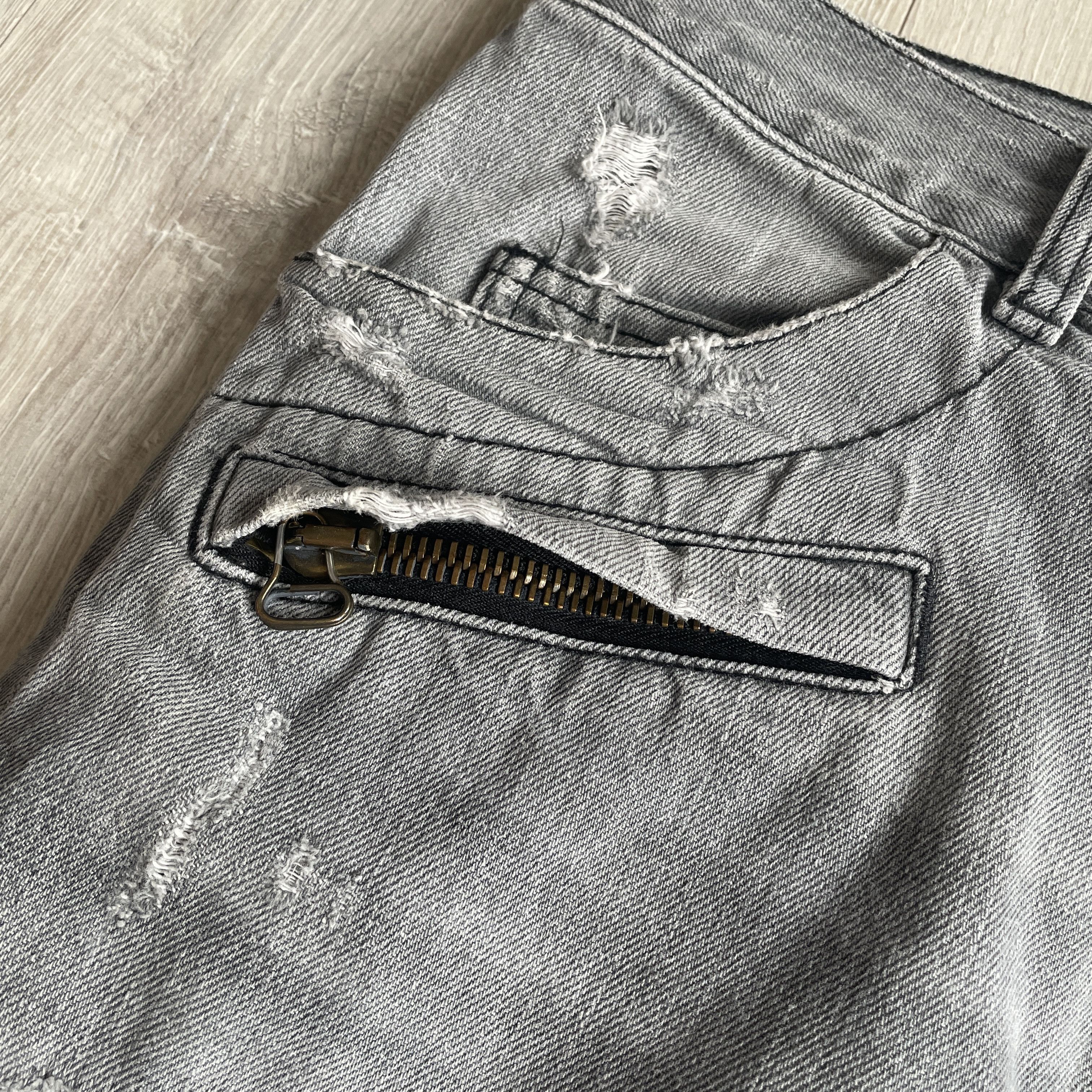 Balmain Balmain AW10 ripped bikers Size US 31 - 4 Thumbnail
