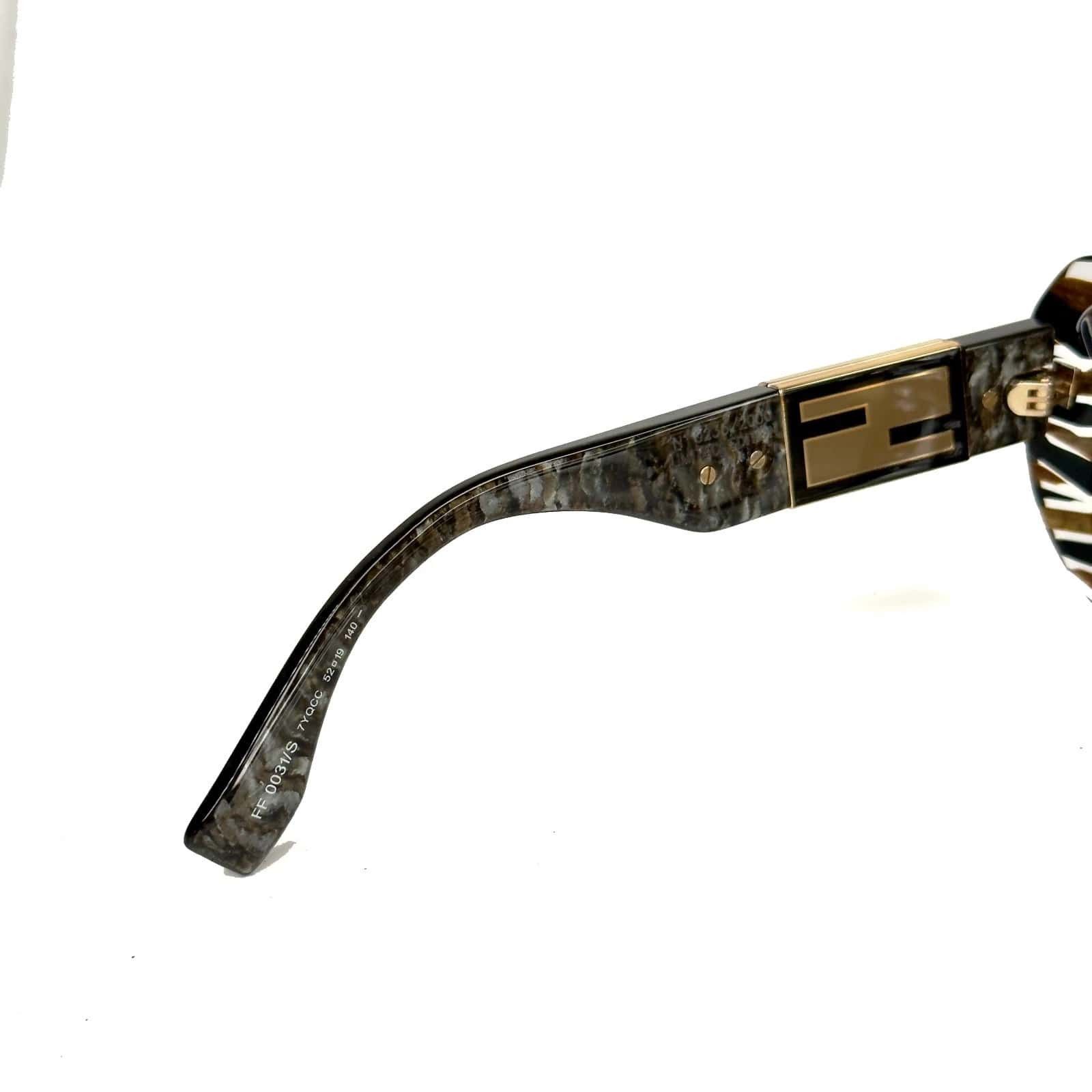 Fendi FENDI FF0031S 0031 BAGUETTE Brown Tobacco Sunglasses Flip Size ONE SIZE - 2 Thumbnail