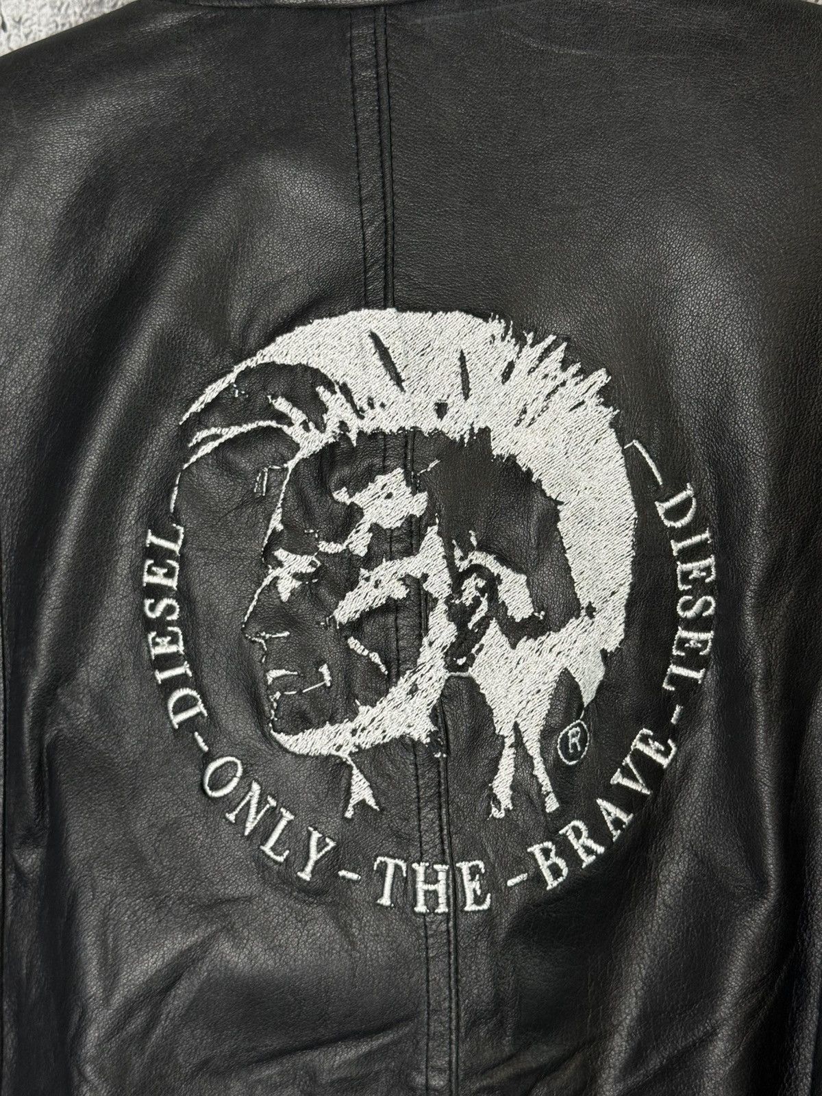 Diesel Diesel Oversized Leather Bomber Jacket Embroidered Big Logo Size US XL / EU 56 / 4 - 3 Thumbnail