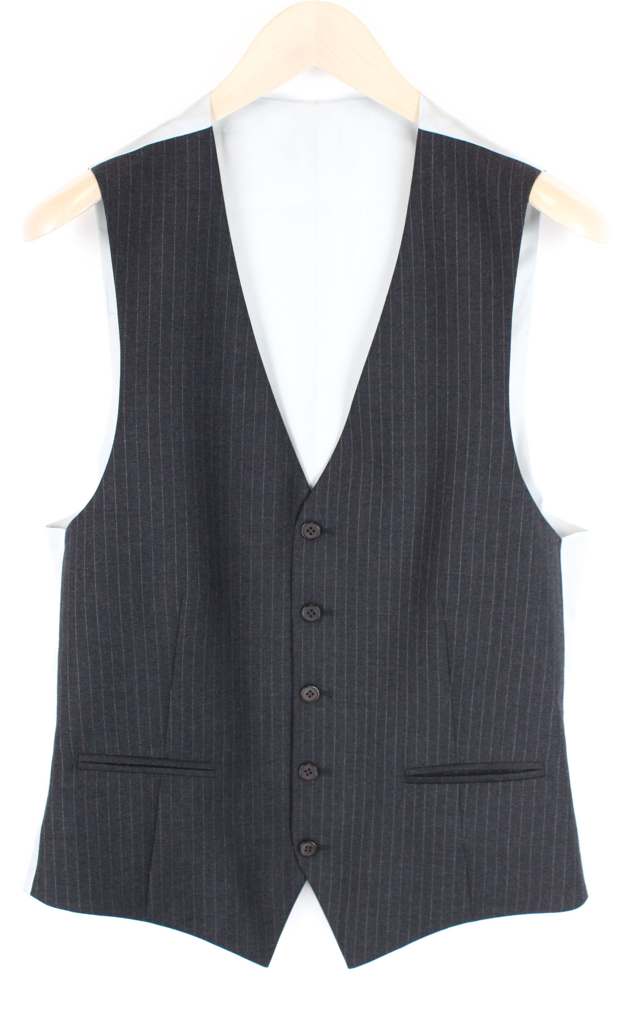 Suitsupply LAZIO UK40L Striped Wool Slim Waistcoat Suit 55158 Size 40L - 6 Thumbnail