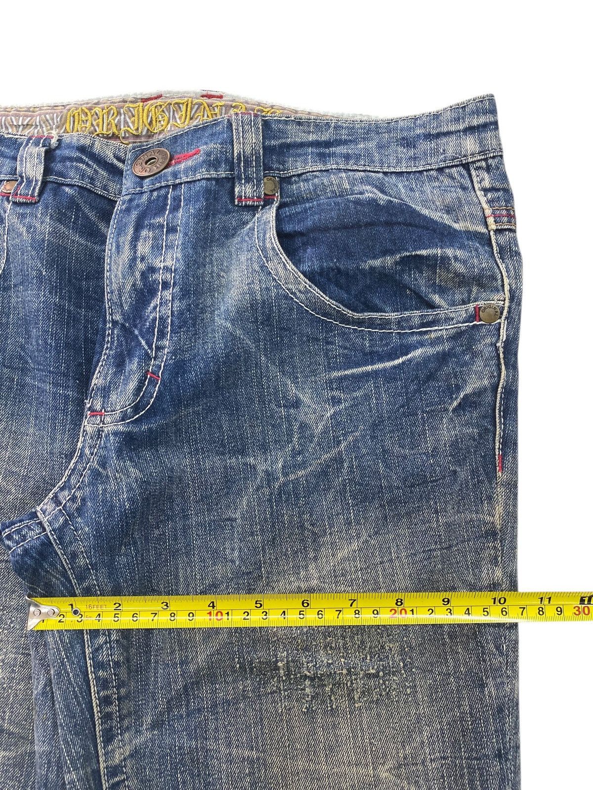 Japanese Brand Japanese Brand Mud Wash Honeycomb Style Straight Leg Jeans Size US 33 - 7 Thumbnail