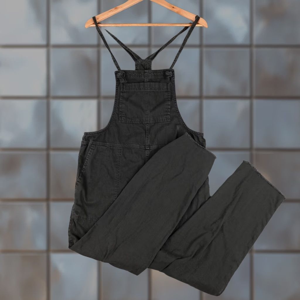 Vintage Aerie Overalls Womens XS Black Denim Straight Leg Adjustable Strap Relaxed Y2K Size 26" / US 2 / IT 38 - 1 Thumbnail