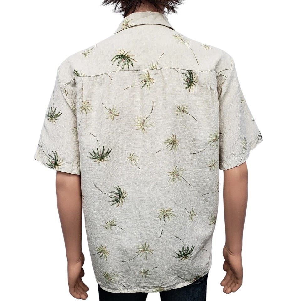 Other Luau Camp Shirt Hawaiian Silk Cotton Coconut Button Palms XL Size US XL / EU 56 / 4 - 7 Thumbnail