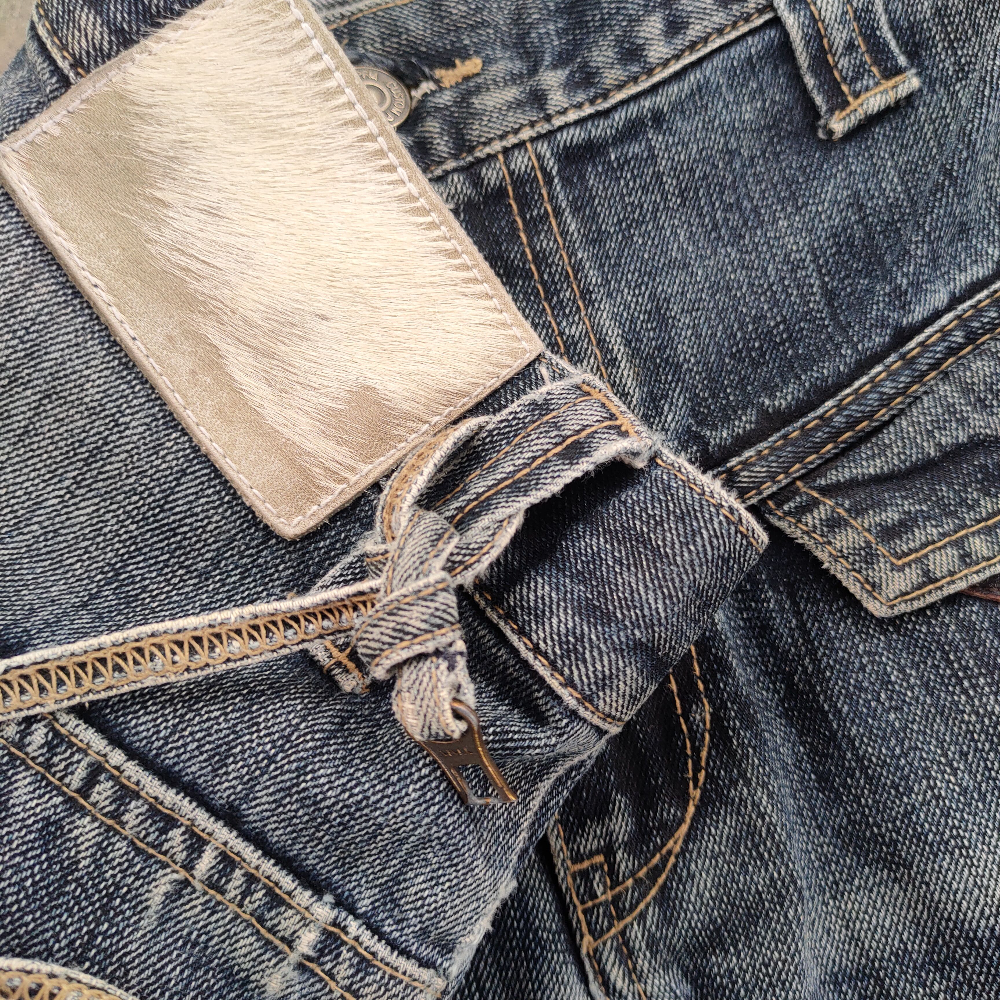 PPFM VINTAGE PPFM FADED RIPPED BONDAGE DENIM JEANS PANTS Size US 33 - 18 Thumbnail