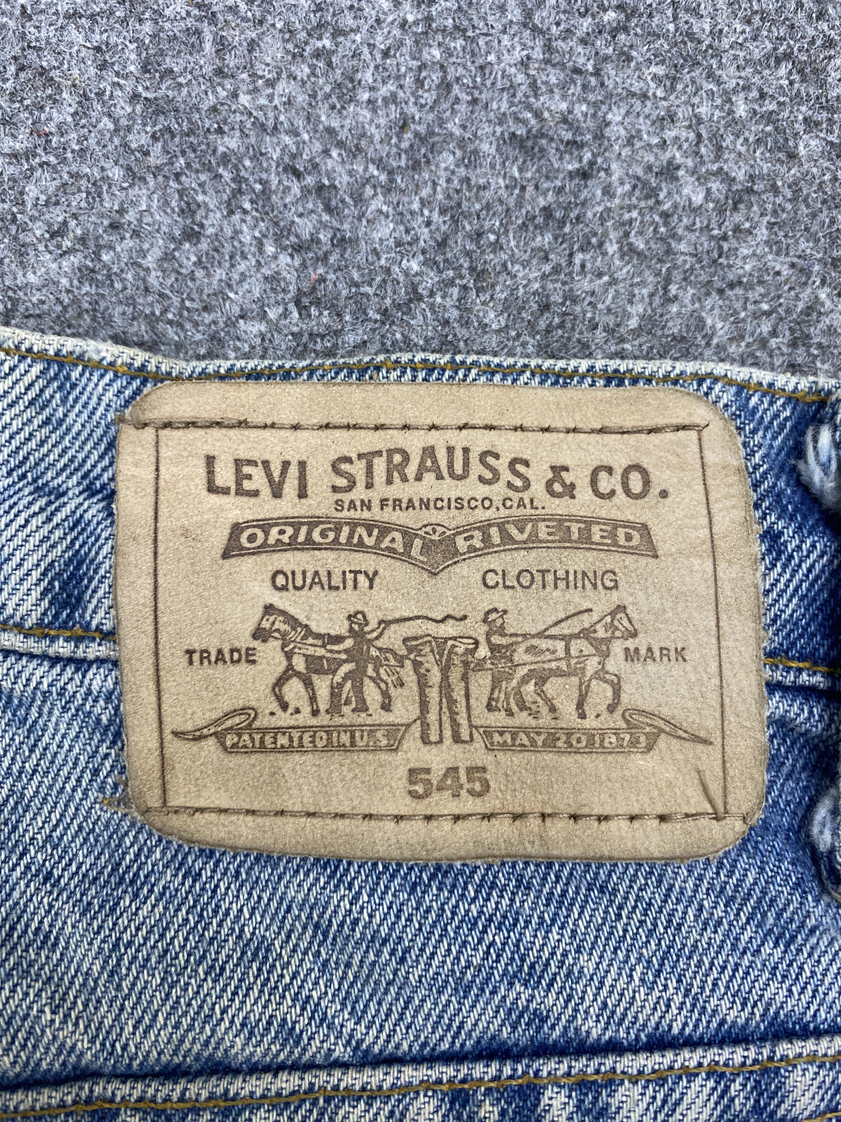 Levi's Vintage 90s Levis 545 Baggy Faded Blue Jeans S0038 Size US 39 - 5 Thumbnail