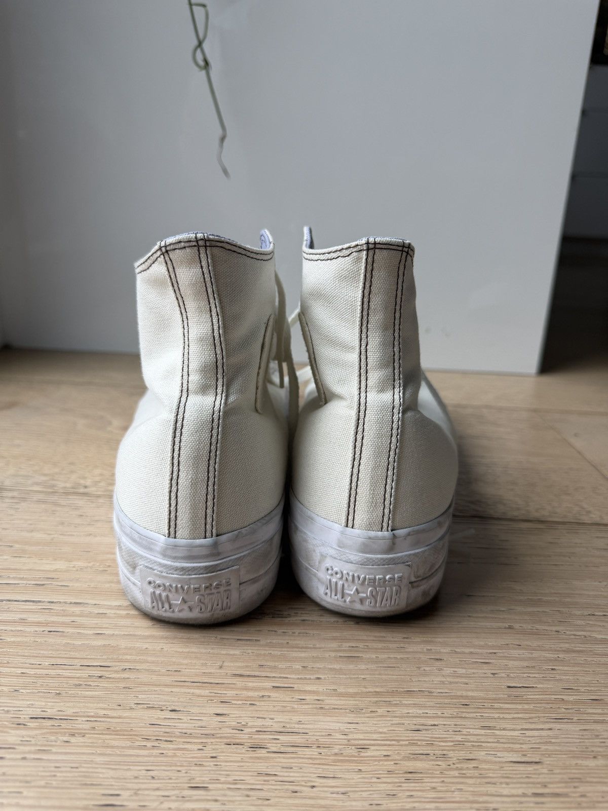 Converse Custom White Converse Chuck Taylor All Star Lift Platform Size US 9.5 / EU 42-43 - 4 Thumbnail