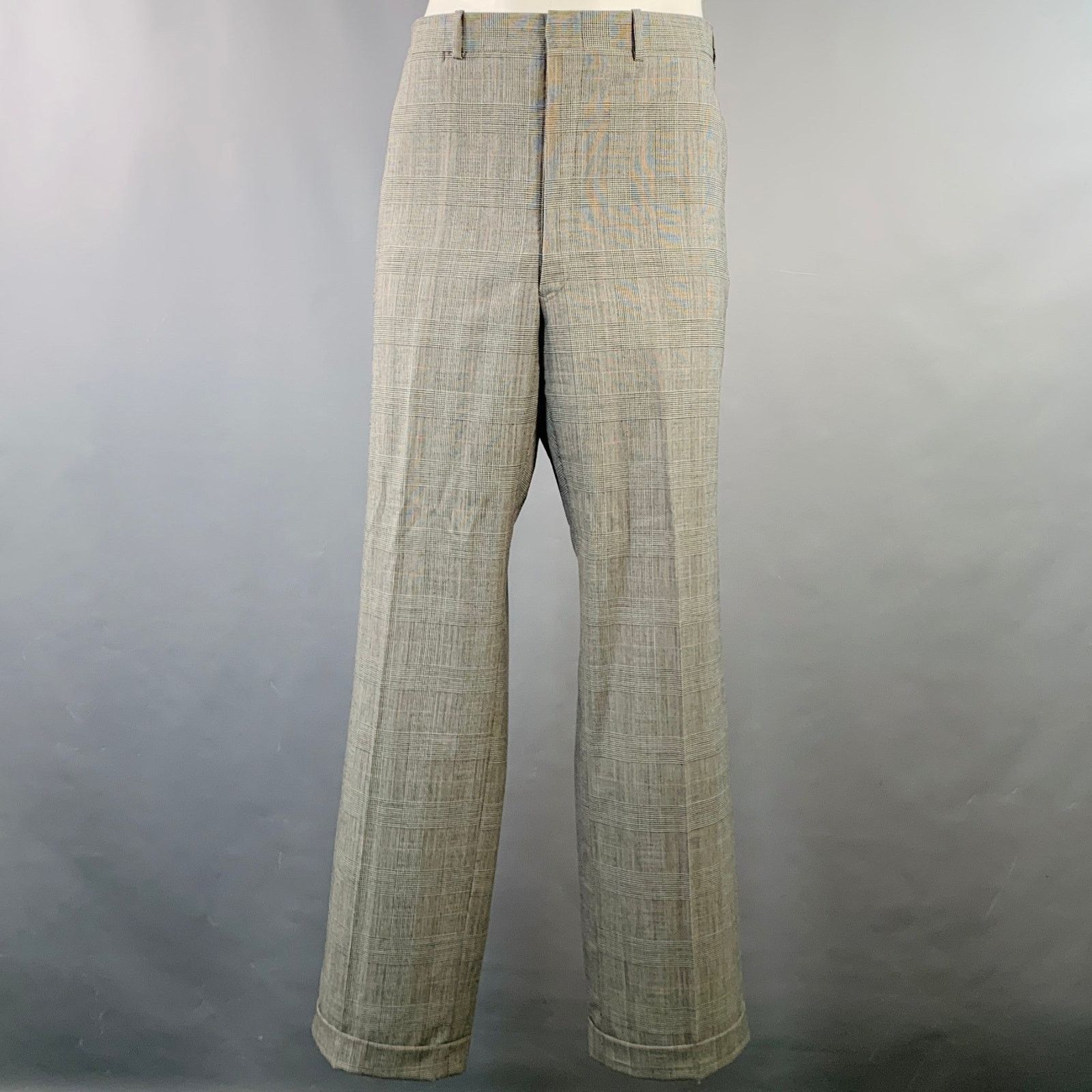 Other O'CONNELL'S Long Black White Plaid Wool Notch Lapel Suit Size 42L - 5 Thumbnail