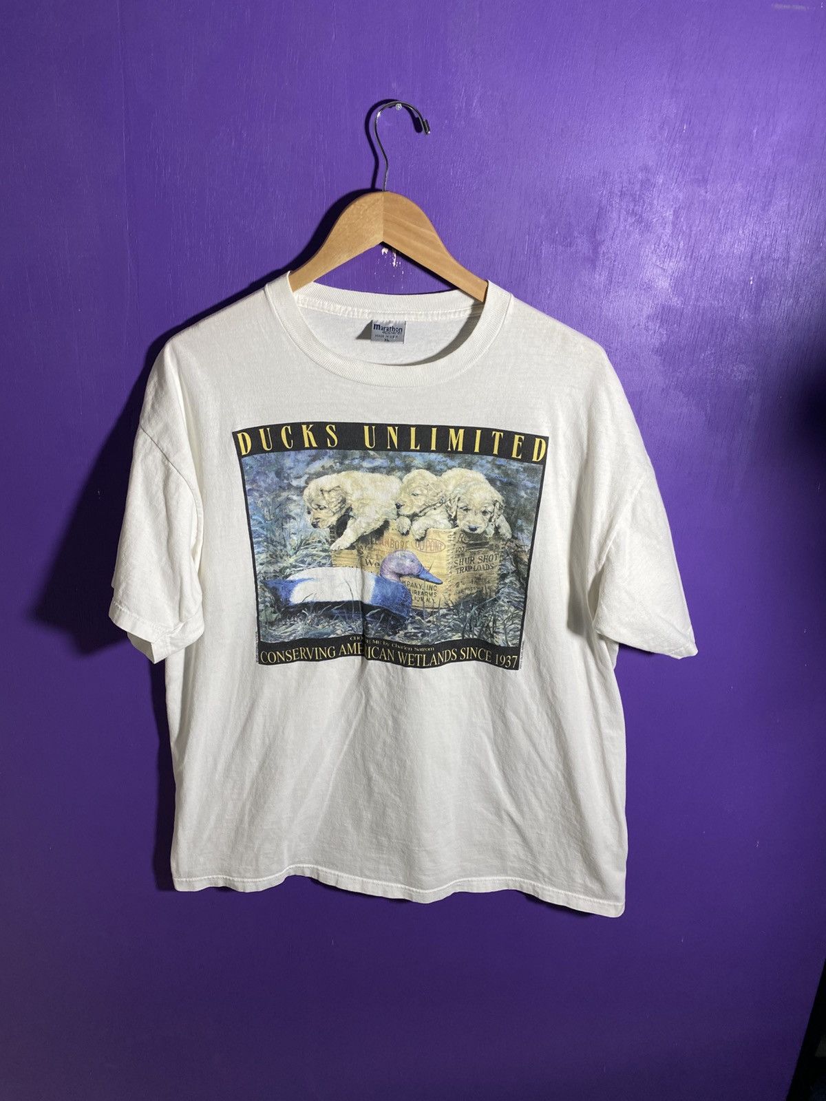 Vintage Vintage 90s Ducks unlimited conserving wetlands t-shirt Size US XL / EU 56 / 4 - 1 Thumbnail