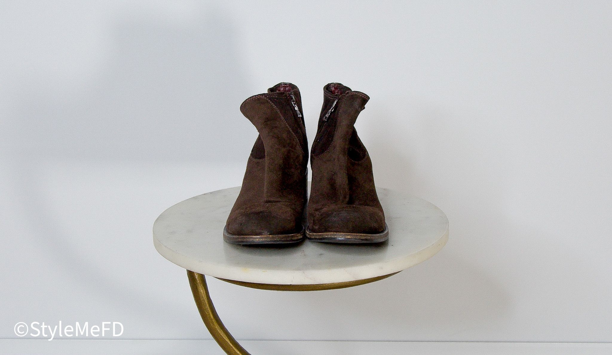 Prada Vintage Prada Women's Brown Short Suede Boots with Size Zip Size US 10 / IT 40 - 2 Thumbnail