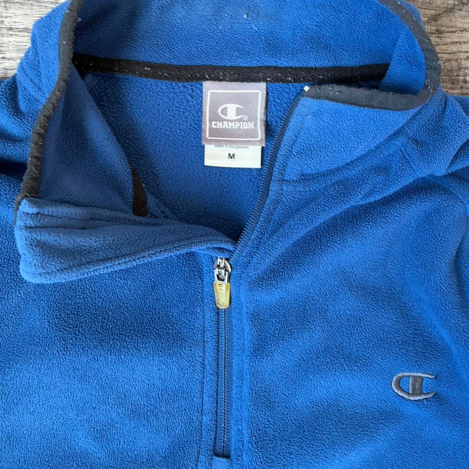 Champion Blue vintage champion quarter zip Size US M / EU 48-50 / 2 - 3 Thumbnail
