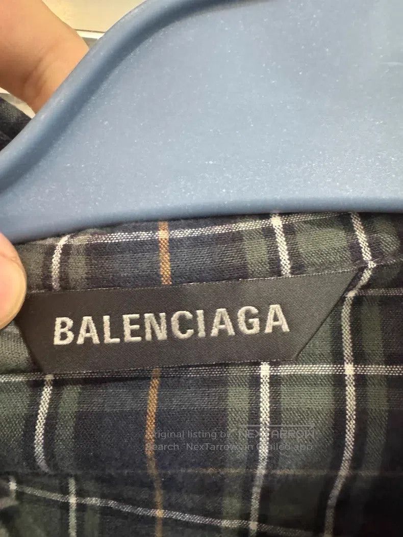 Balenciaga Balenciaga Contrast Color Plaid Single Breasted Long Sleev Size US S / EU 44-46 / 1 - 3 Thumbnail
