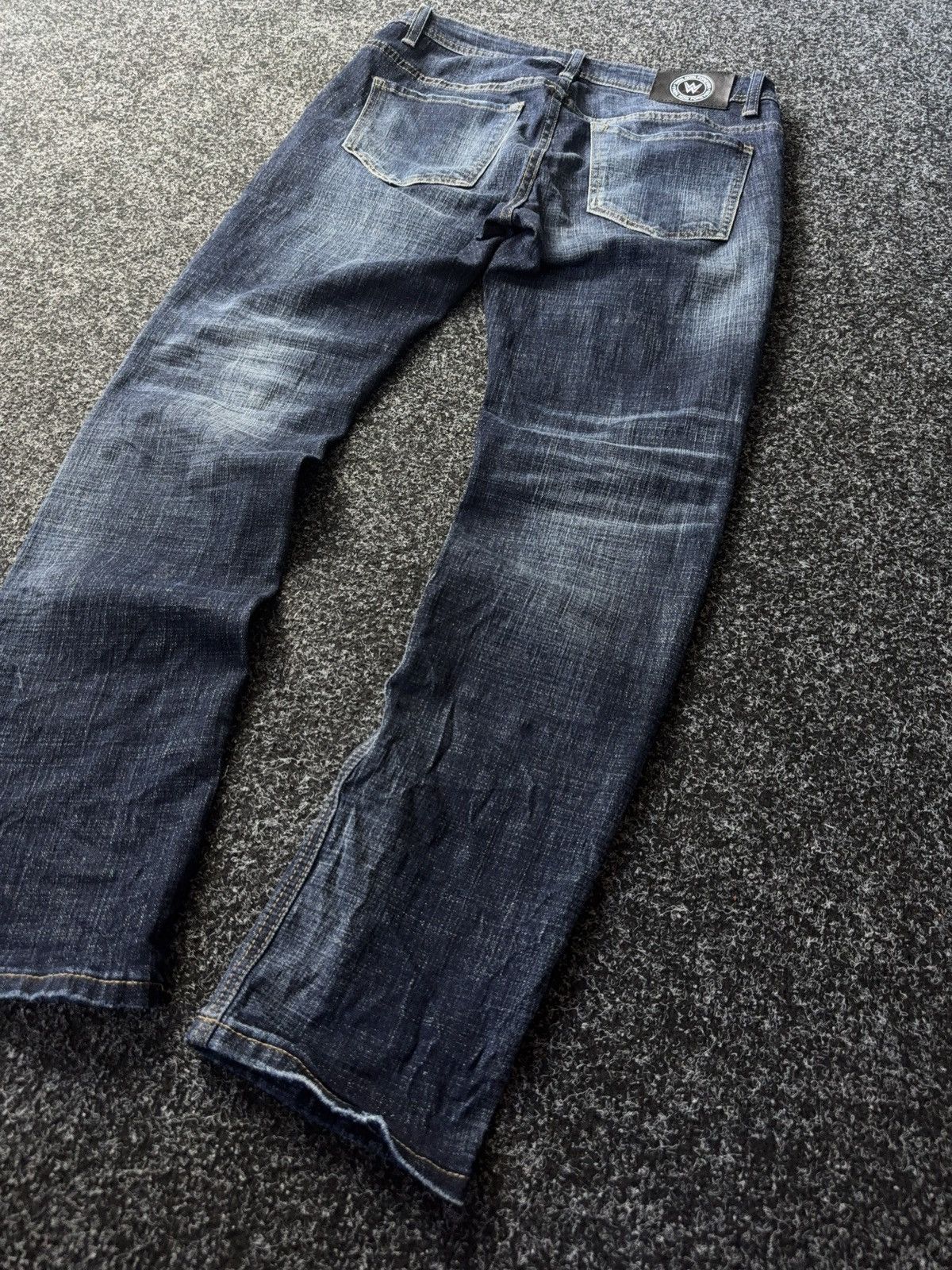 WWE Vintage 00s Wrestling WWE Distressed official denim pants Size US 31 - 11 Thumbnail
