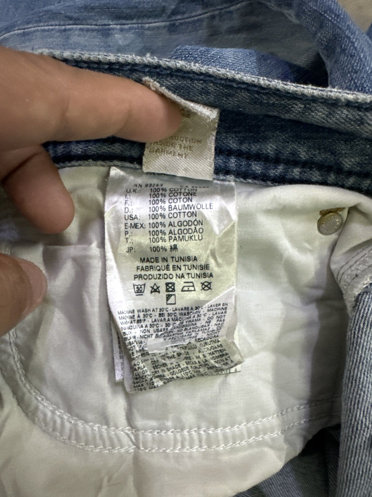 Japanese Brand × Vintage Vintage Distressed Diesel Industry Thrashed Jeans Size US 36 / EU 52 - 15 Thumbnail
