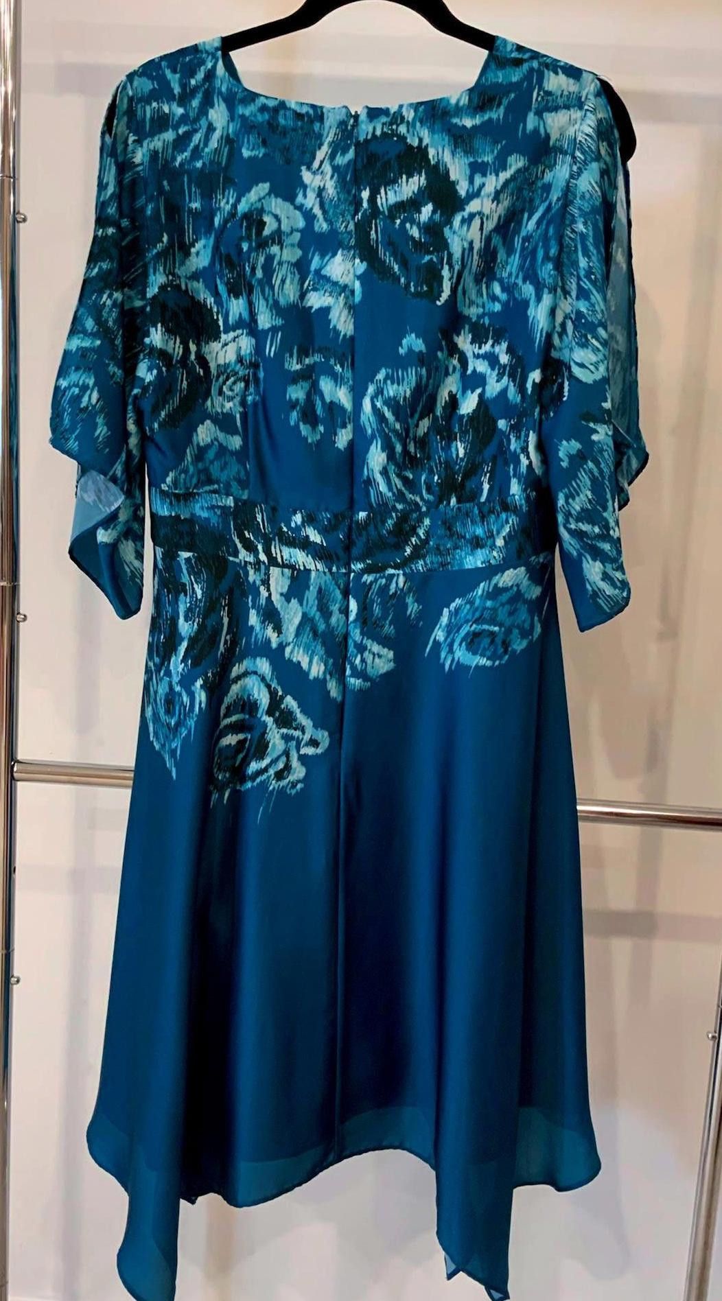 Designer Elegant White House Black Market Teal Dress - Size 10 Size L / US 10 / IT 46 - 2 Thumbnail