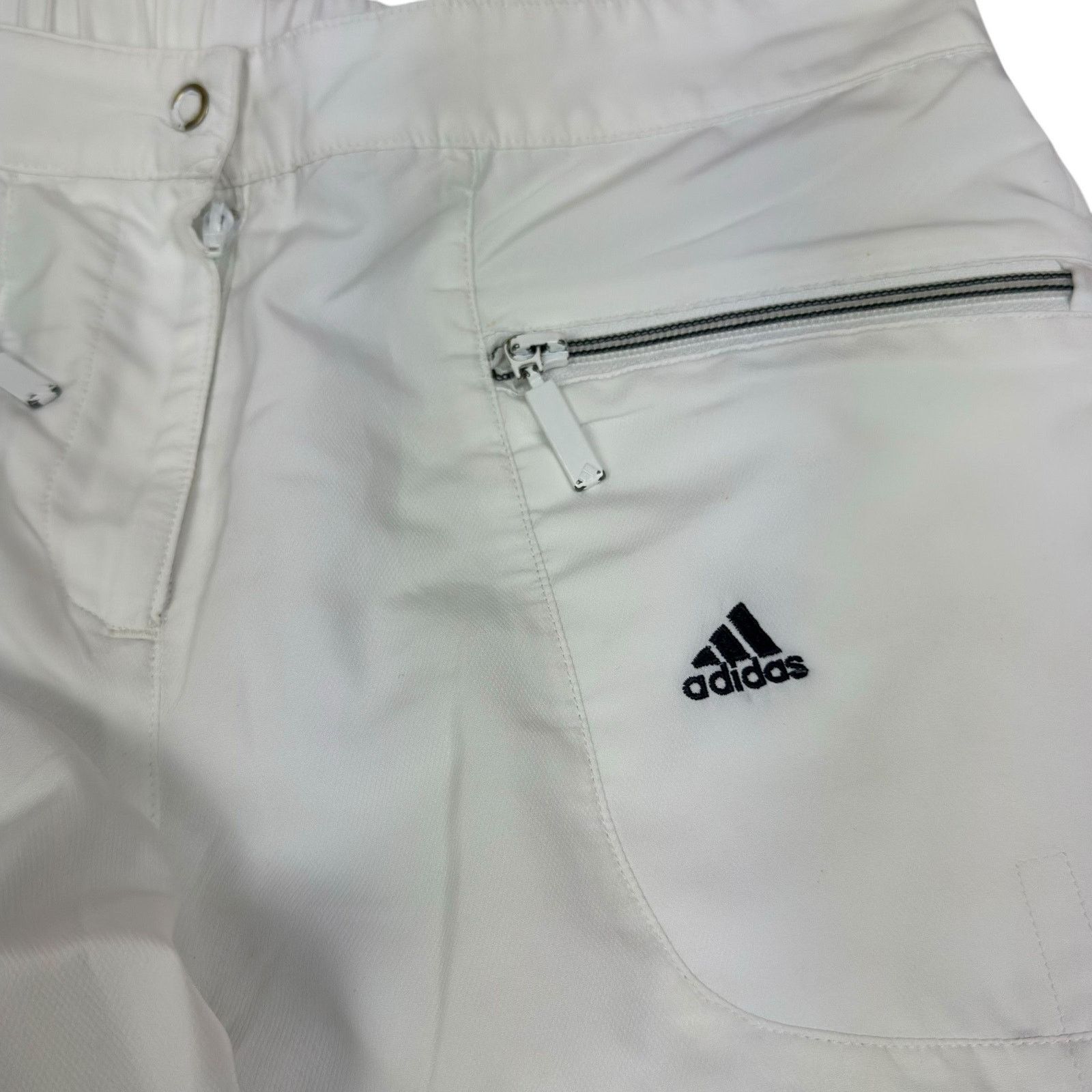 Adidas Adidas Women White Black Mesh Lined Straight Leg Hiking Pant Size 30" / US 8 / IT 44 - 4 Thumbnail