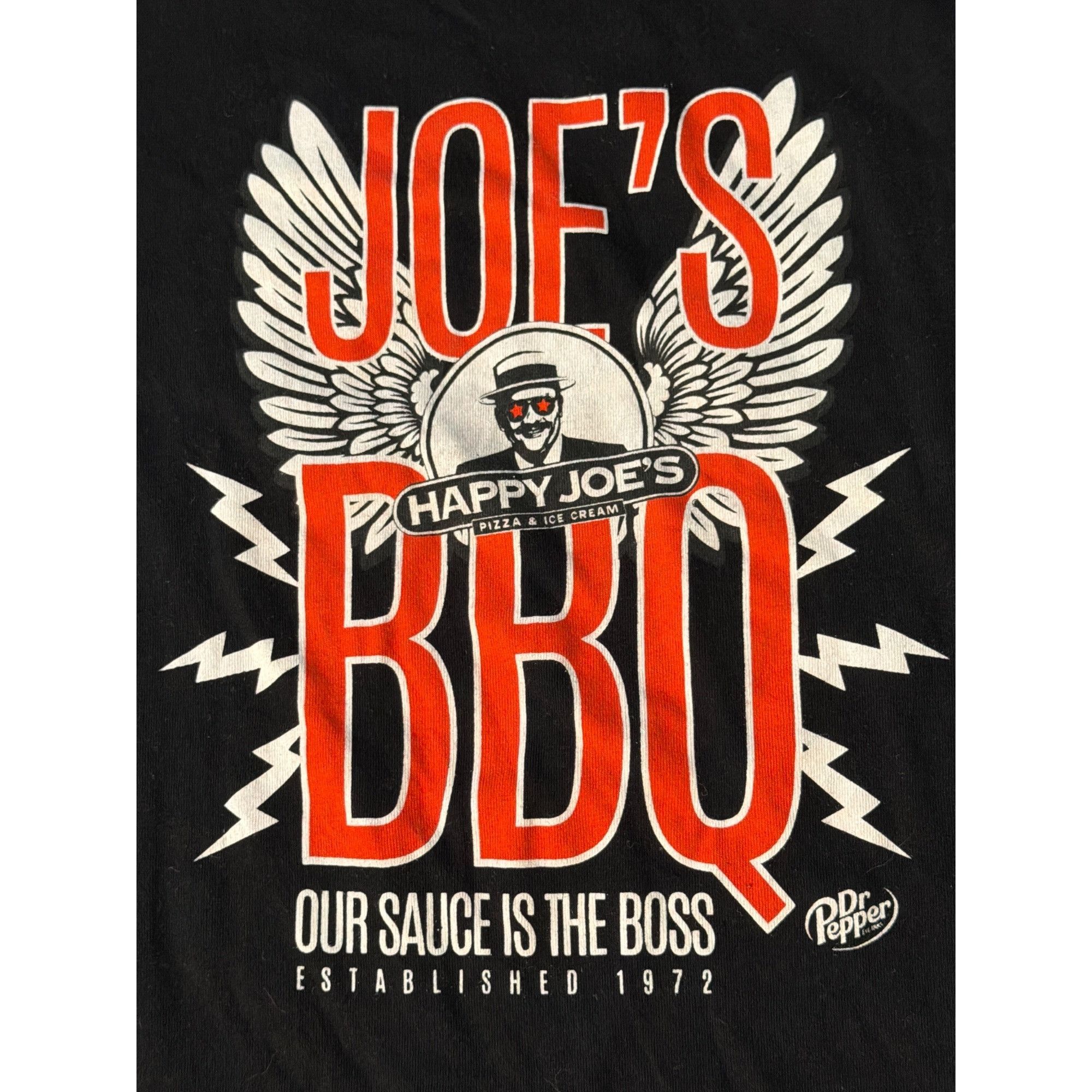 Other Joes BBQ Happy Joes Black T Shirt Graphic Tee Locations Pizz Size US S / EU 44-46 / 1 - 2 Thumbnail