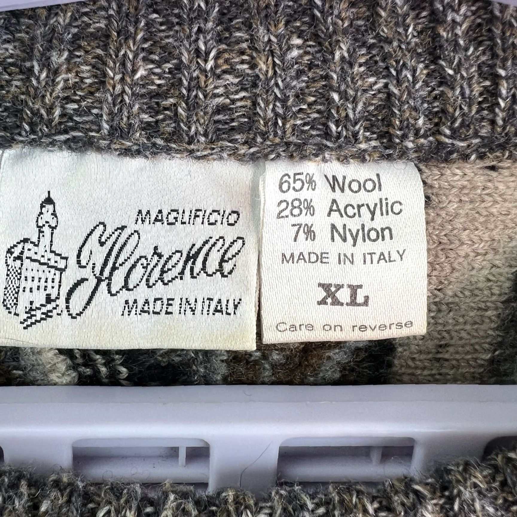 Vintage VINTAGE Florence Wool Blend Sweater Men XL Striped Chunky Knit 90s Italian Fall Winter Size US XL / EU 56 / 4 - 5 Thumbnail