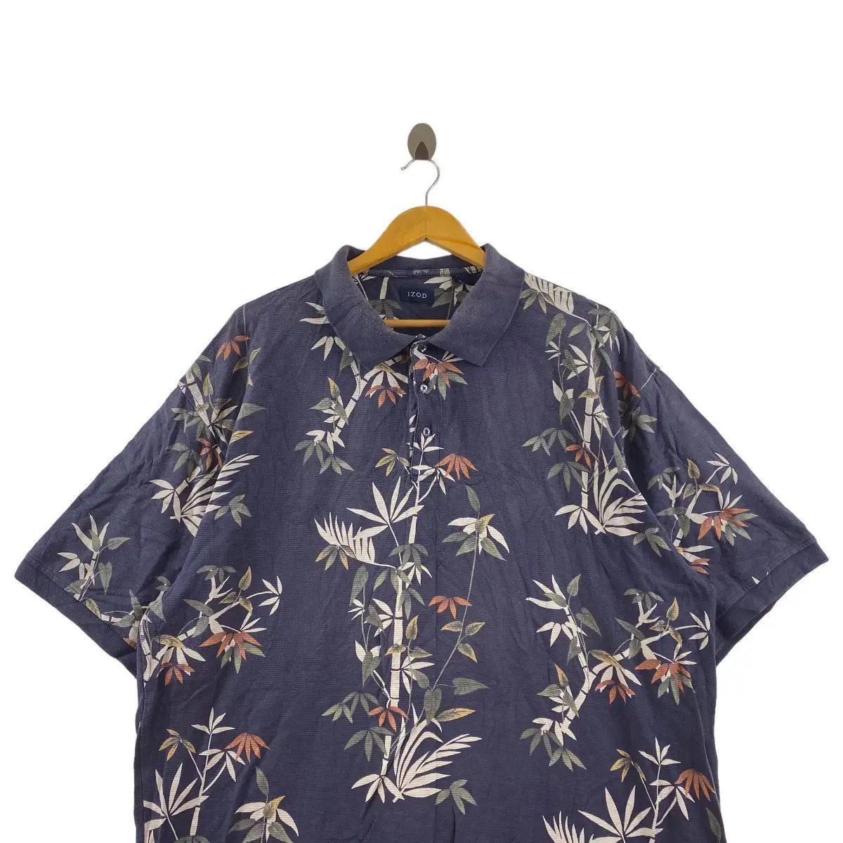 Izod Vintage IZOD FRANCE Bamboo All Over Print Painting Polo Size US XXL / EU 58 / 5 - 2 Thumbnail