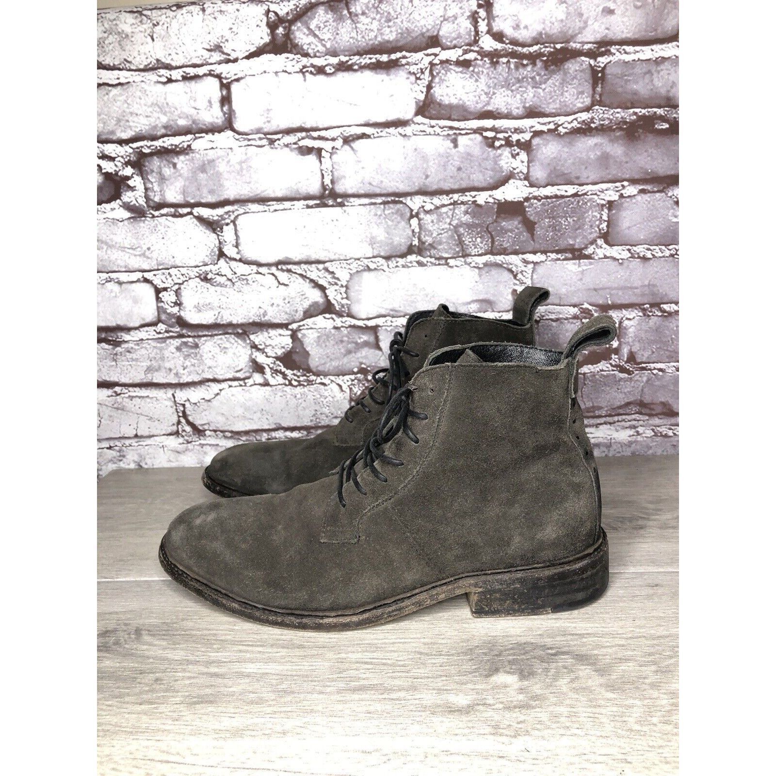 Allsaints All Saints Gray Suede Leather Lace Up Desert Chukka Boots Me Size US 9 / EU 42 - 12 Thumbnail