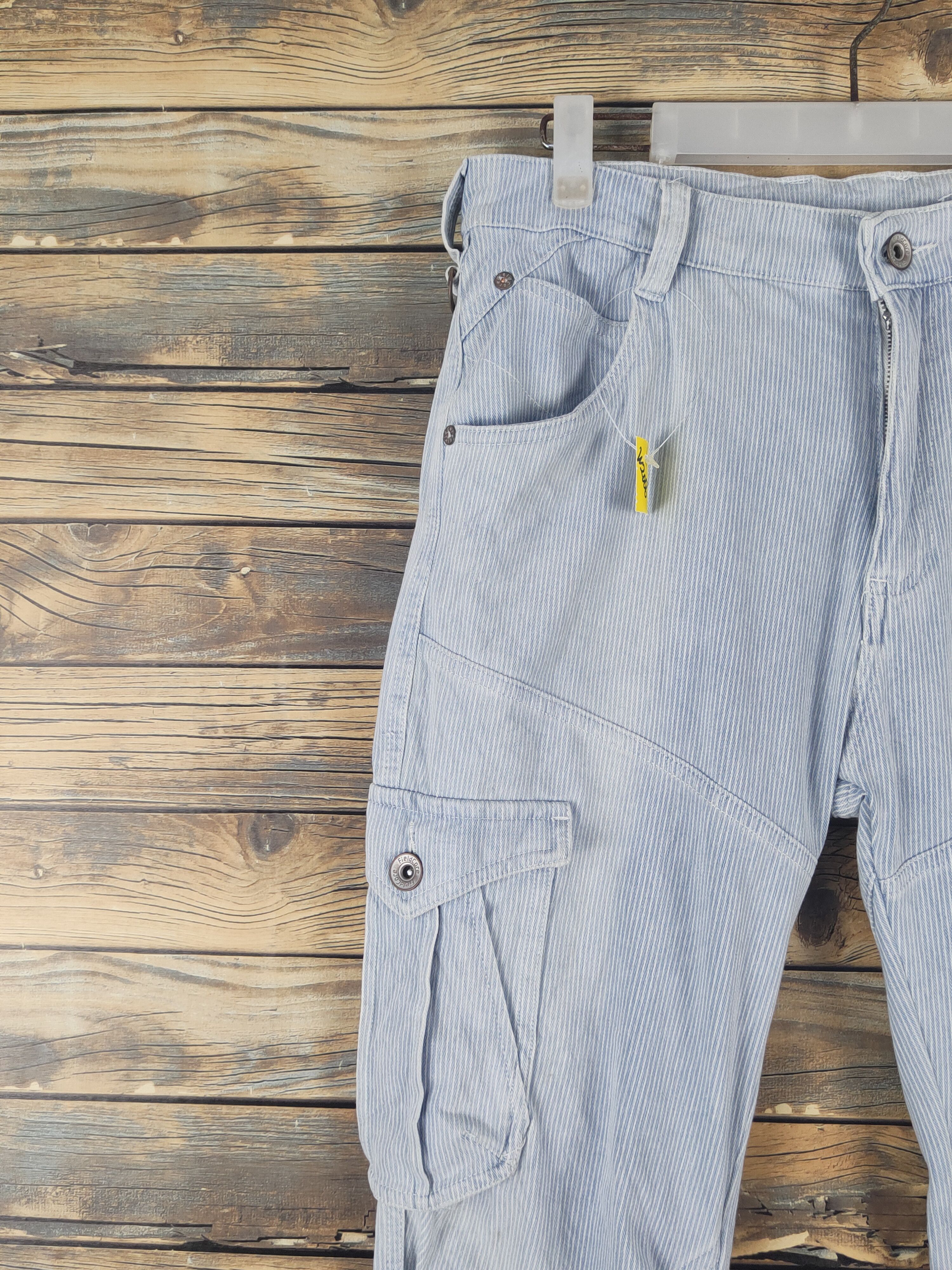 Japanese Brand FieldCore Light Blue Distressed Soft Jeans #W2006 Size US 31 - 3 Thumbnail