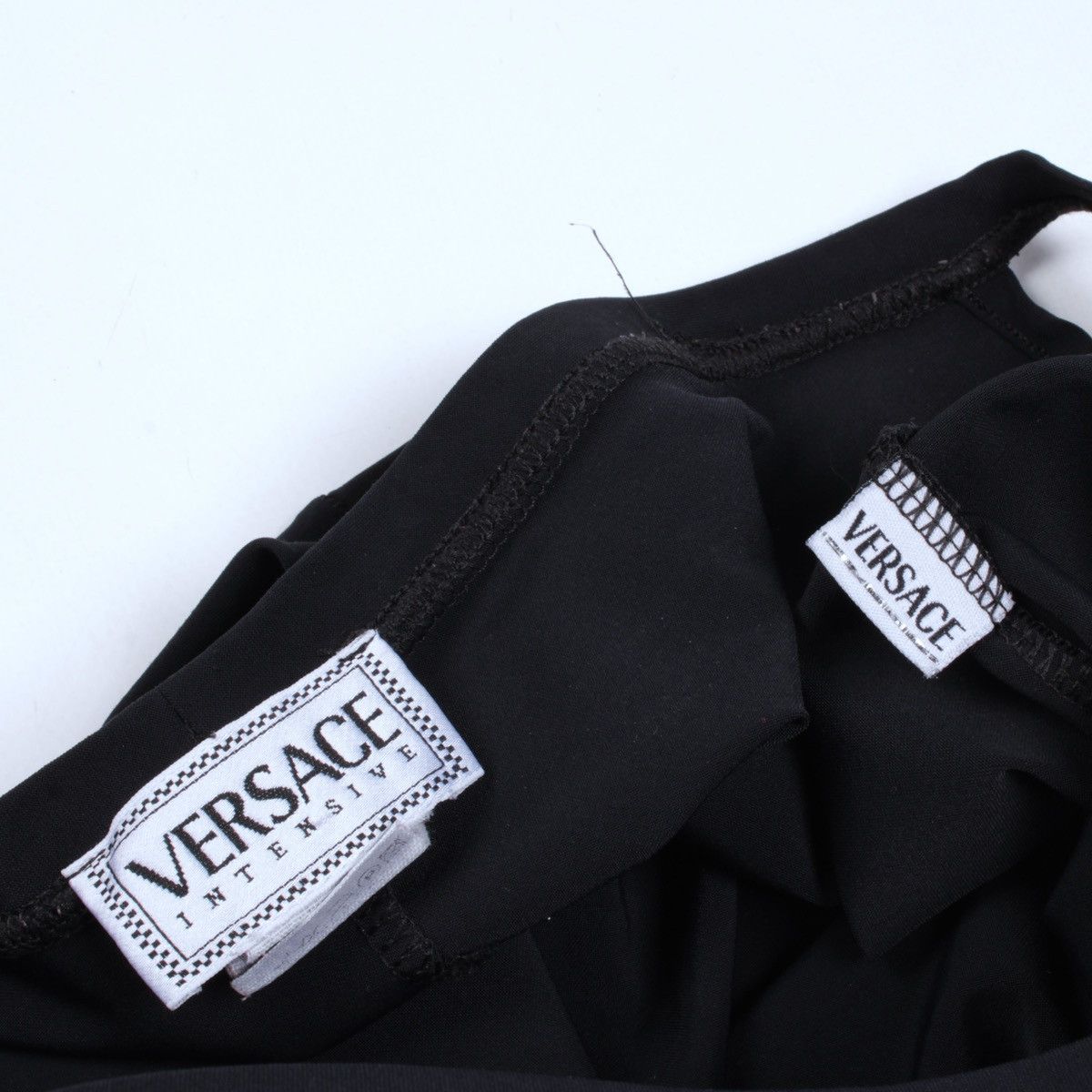 Versace × Vintage Versace Intensive Black Nylon Womens Wide Leg Pants Size 32" / US 10 / IT 46 - 22 Thumbnail