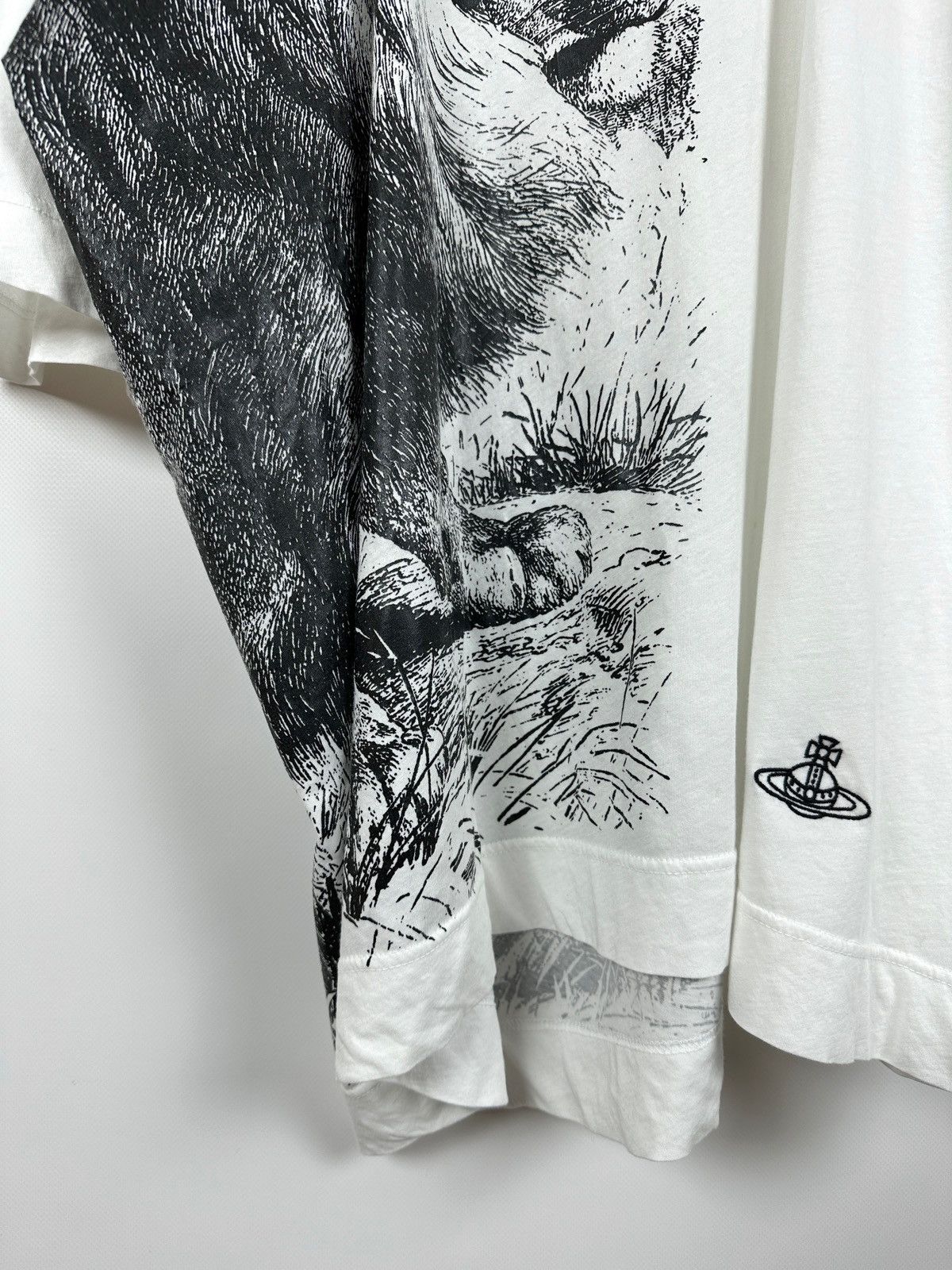 Vivienne Westwood Vivienne Westwood Anglomania Graphic Lion Orb White T-Shirt Size US XL / EU 56 / 4 - 10 Thumbnail